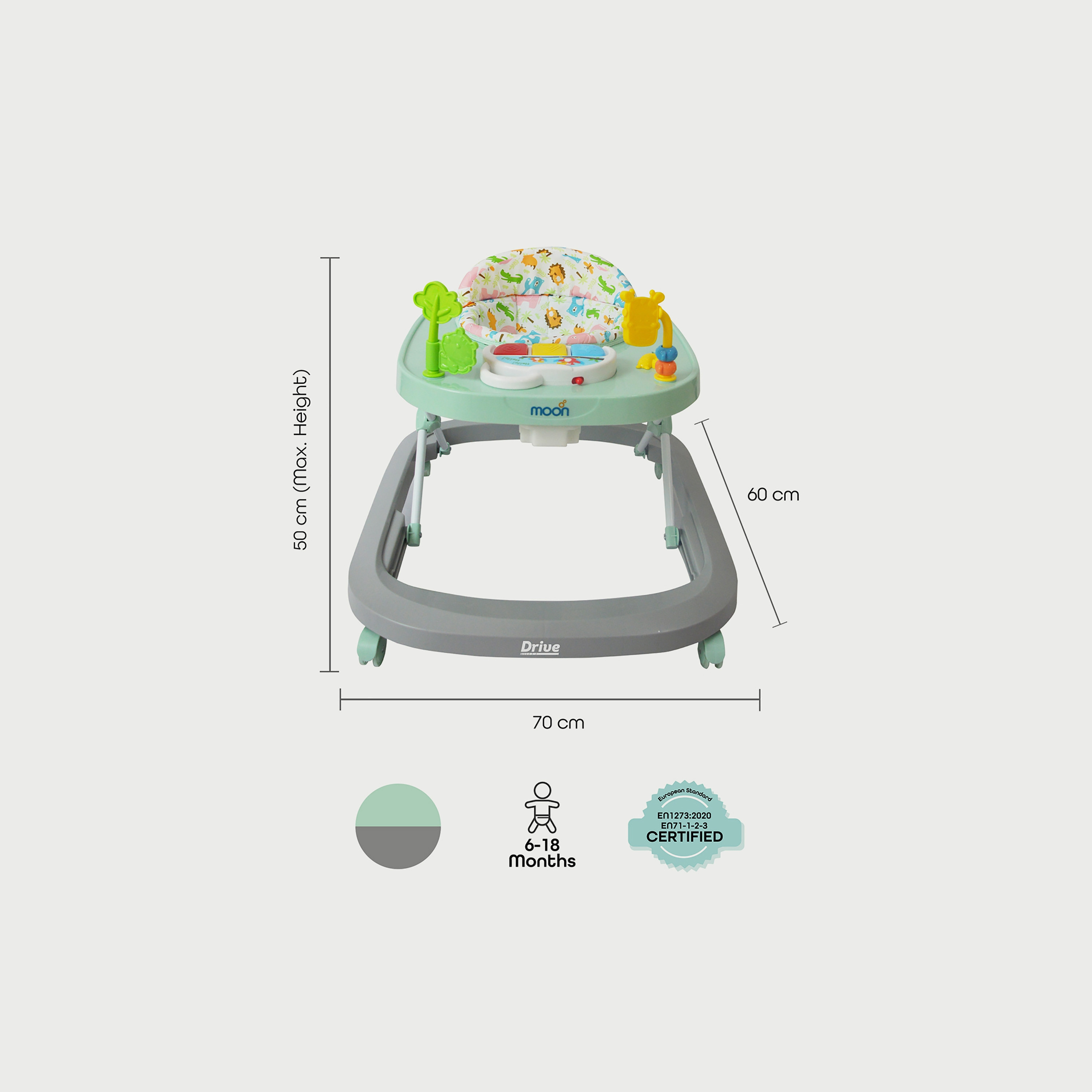 Moon Drive Height Adjustable Baby Walker-baby-infantactivity-walkers-image-9