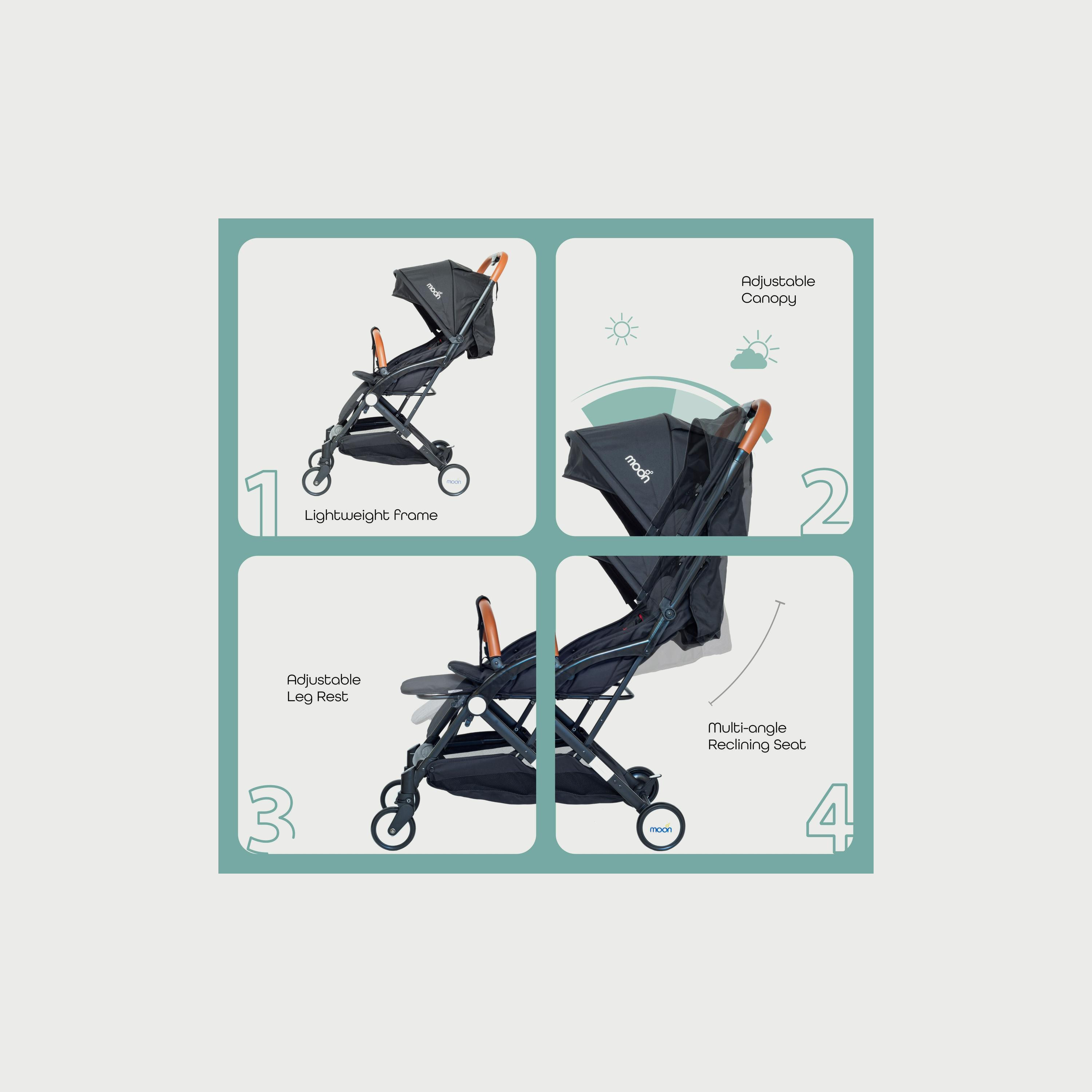 Moon Ritzi Cabin Approved Stroller with Adjustable Handlebar and Basket-baby-gear-strollersandprams-strollers-image-3