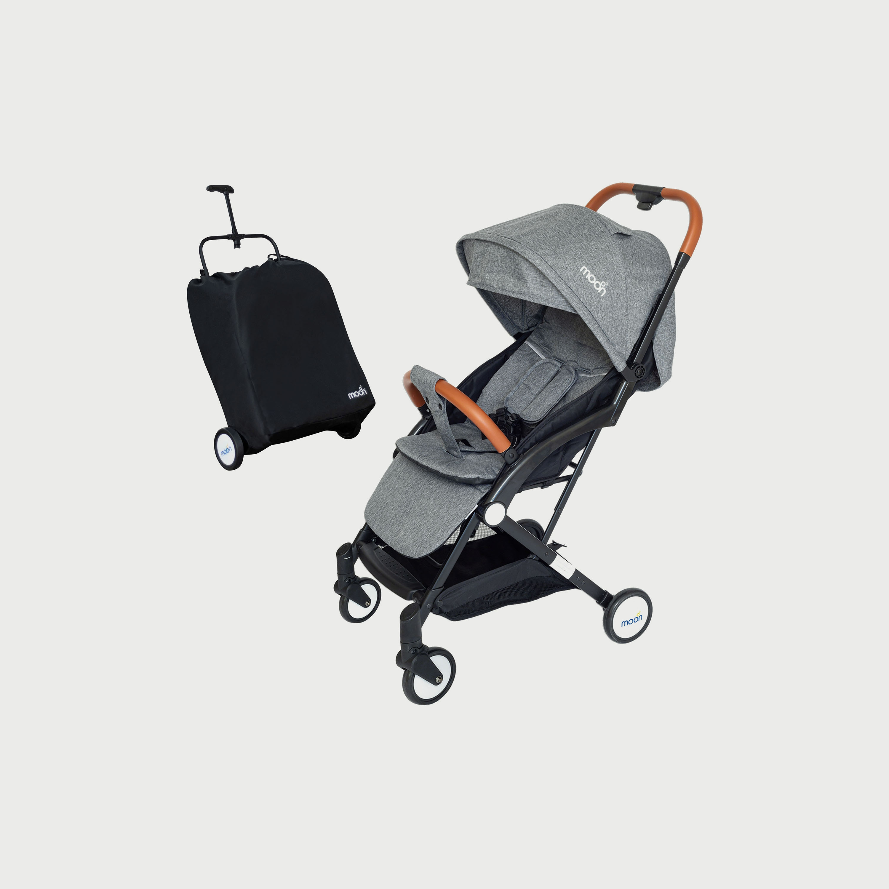 Moon Ritzi Cabin Stroller Grey-baby-gear-strollersandprams-strollers-image-1