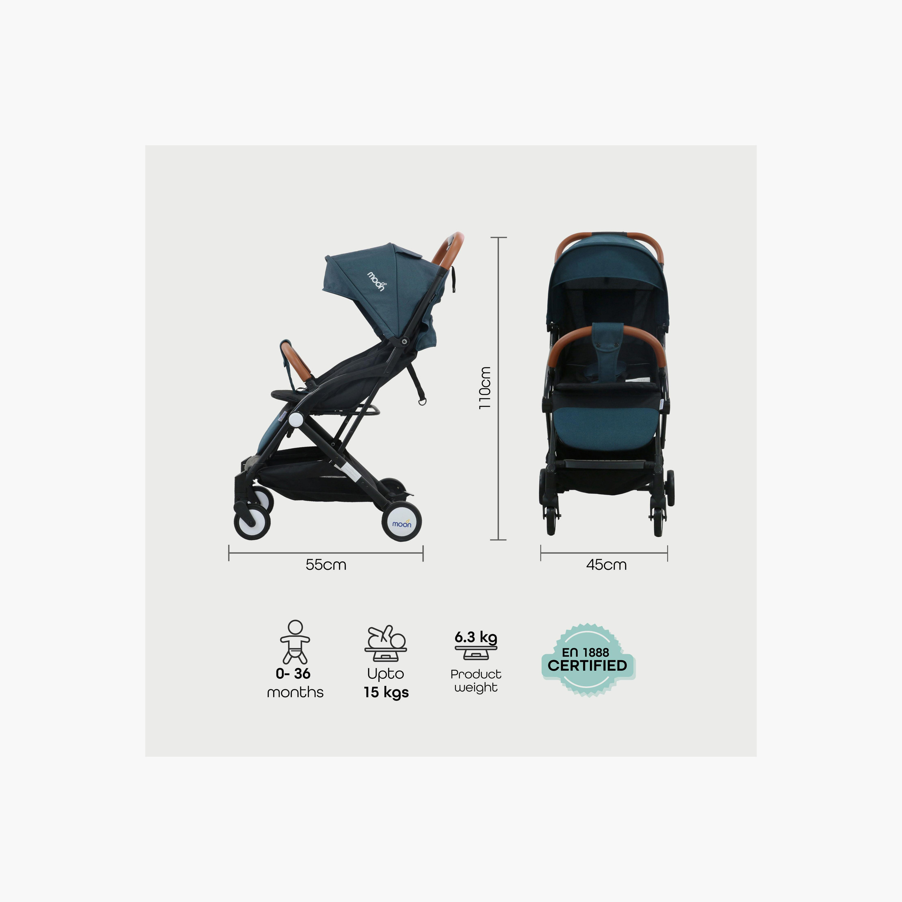 Moon Ritzi Cabin Approved Stroller with Adjustable Handlebar and Basket-baby-gear-strollersandprams-strollers-image-7