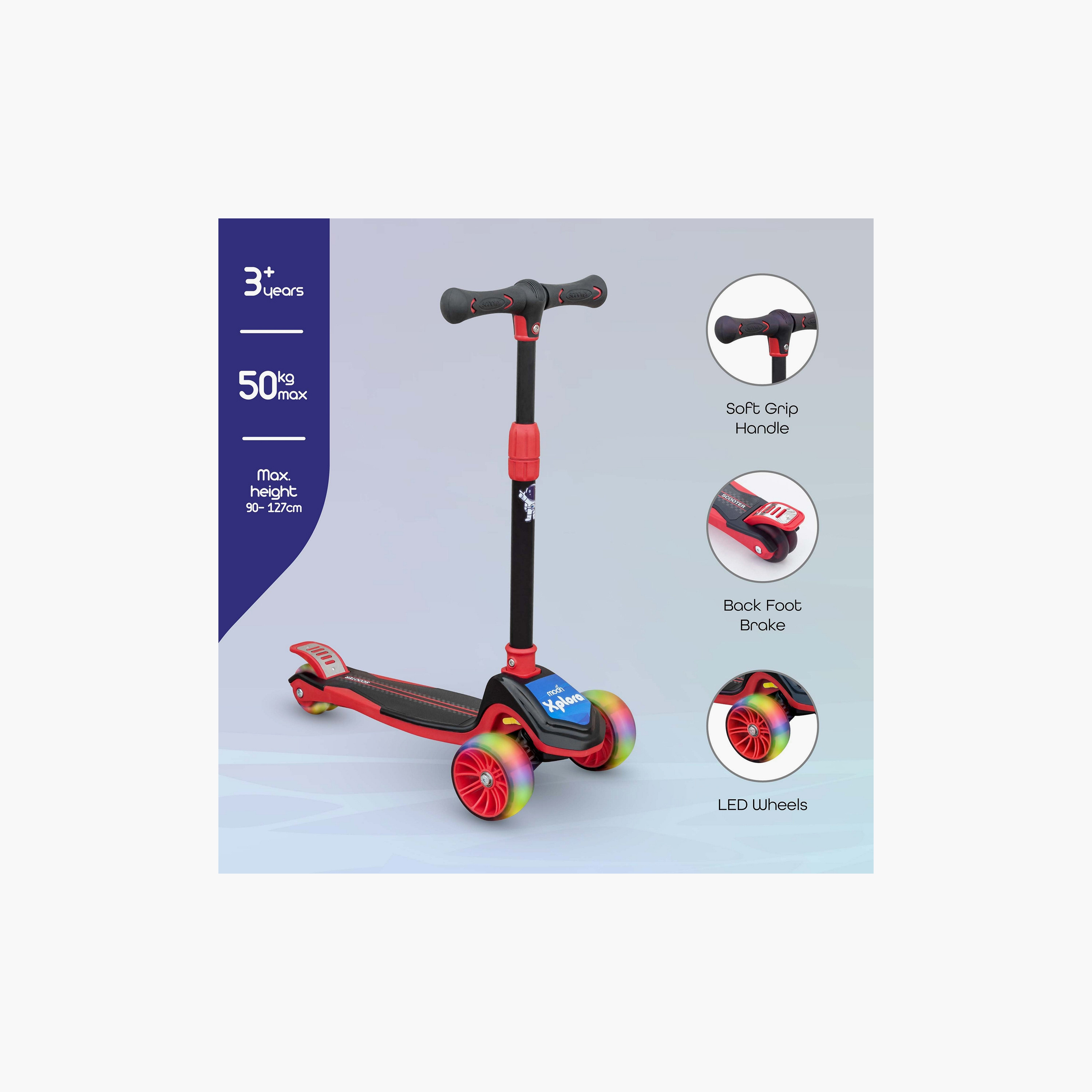 Moon Xplora Foldable Baby Scooter - Red-toys-outdoor-scooters-image-5