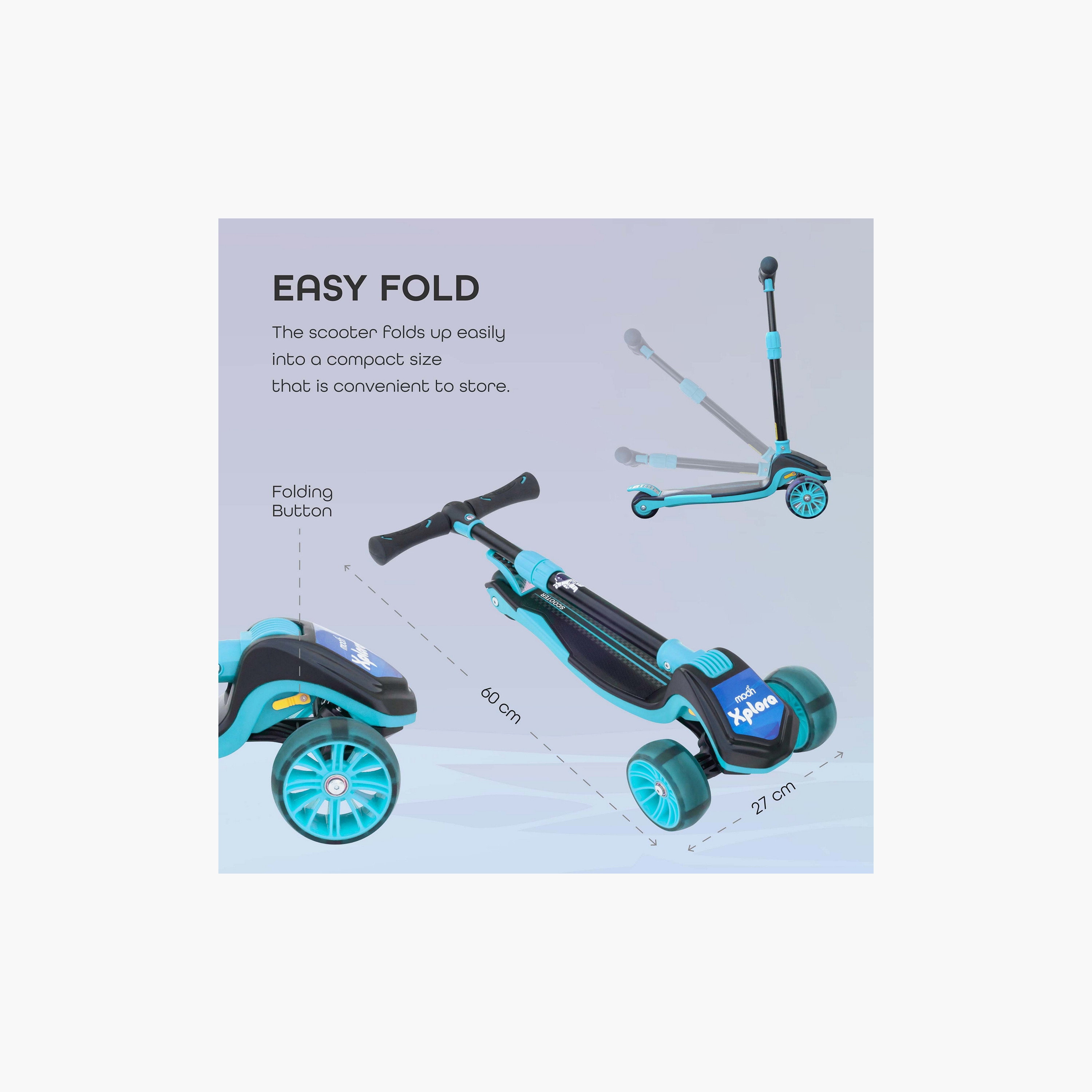 Moon Xplora Foldable Baby Scooter - Blue-toys-outdoor-scooters-image-2