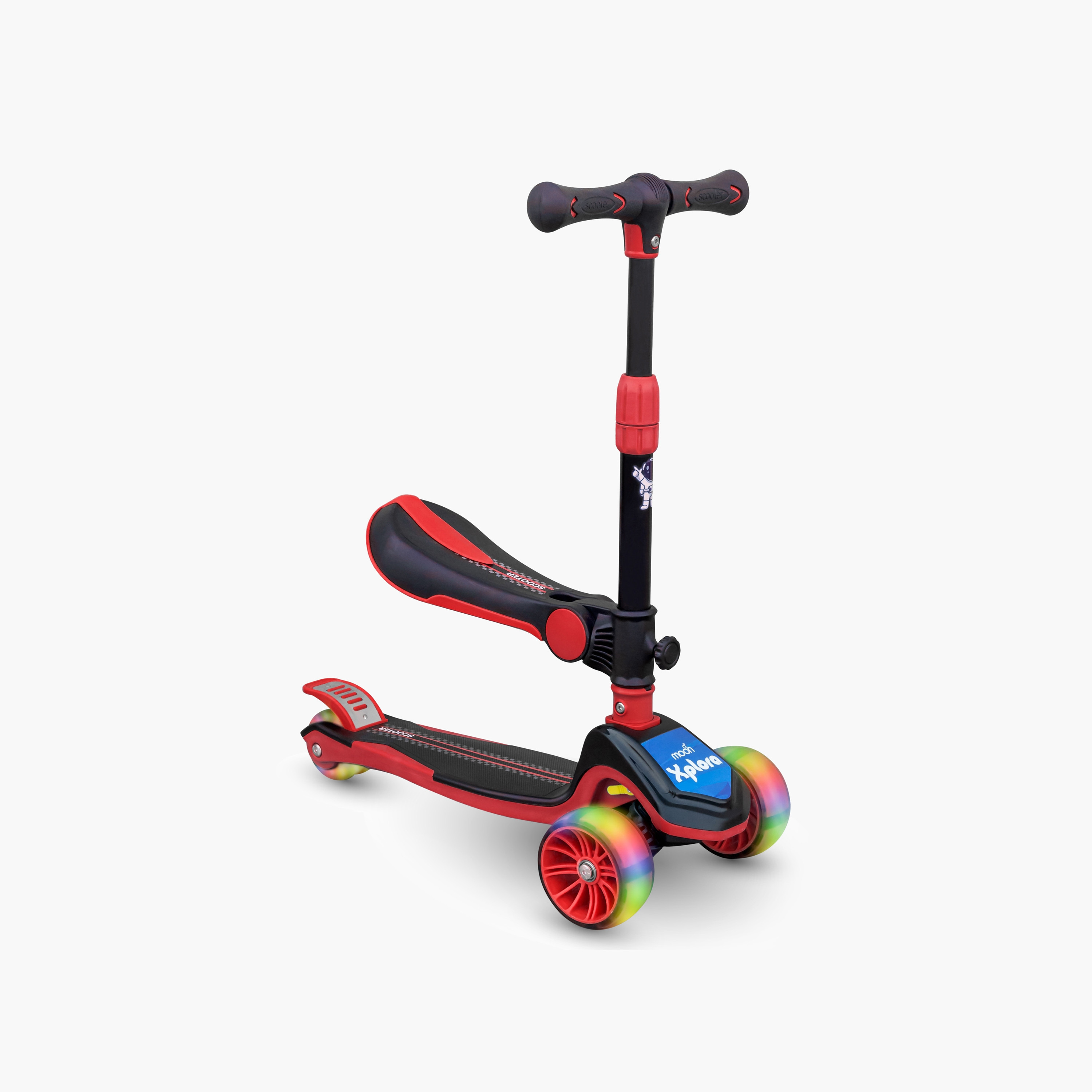 Moon Xplora Foldable Baby Scooter with Seat - Red-toys-outdoor-scooters-image-1
