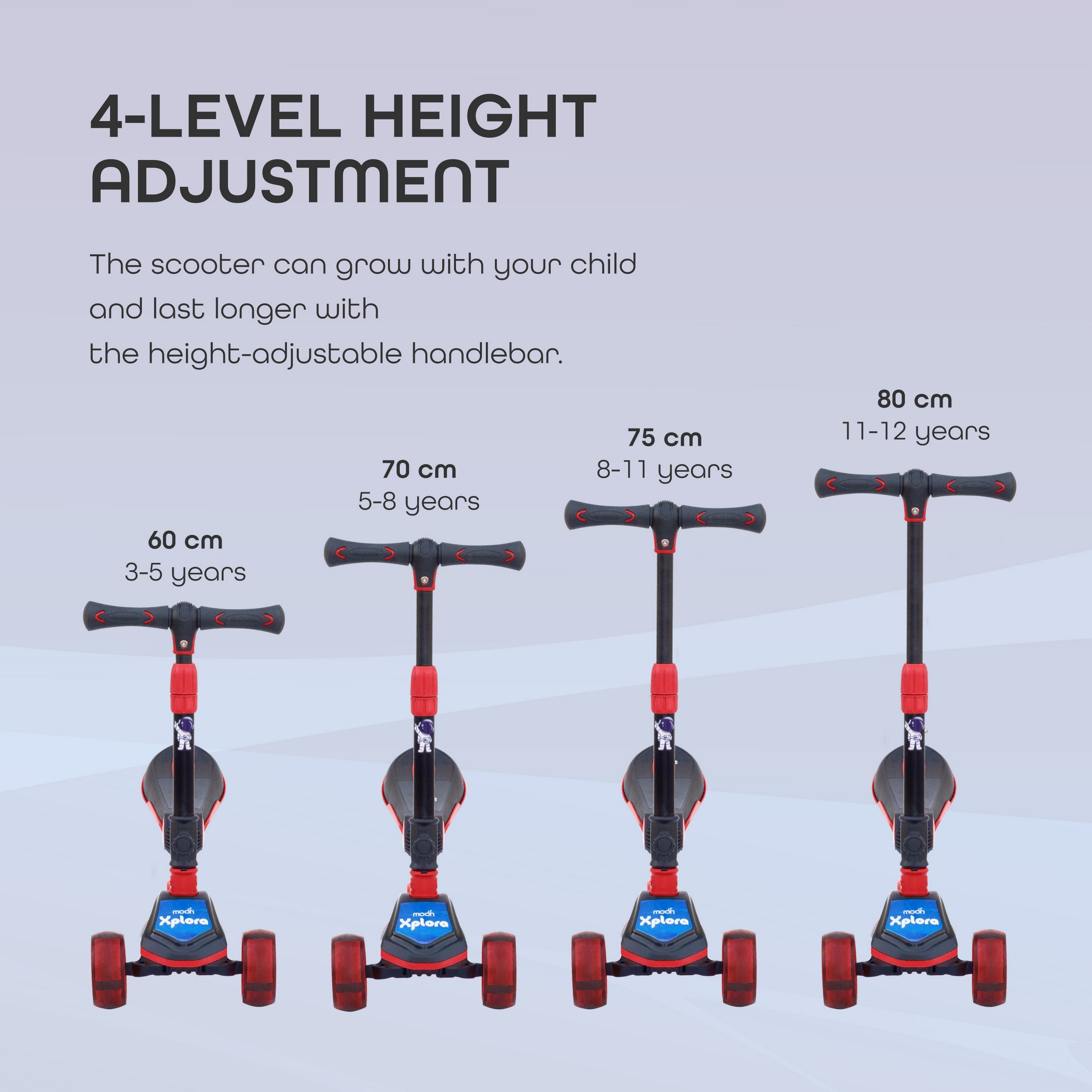 Moon Xplora Foldable Baby Scooter with Seat - Red-toys-outdoor-scooters-image-4