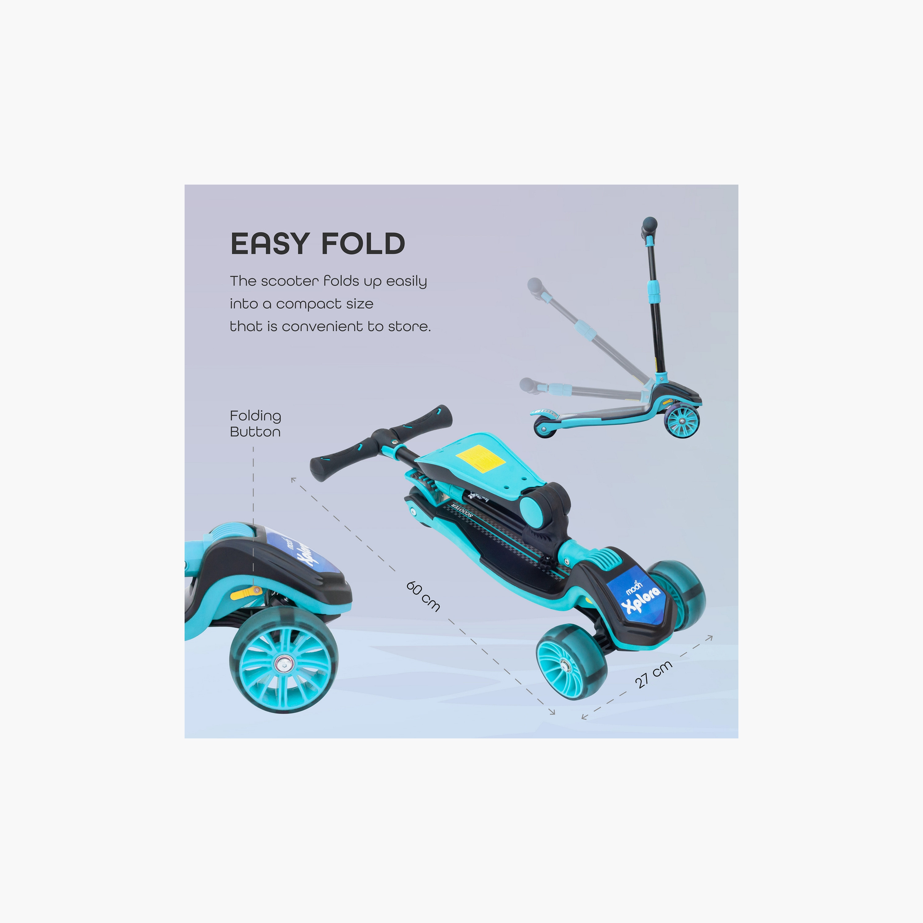 Moon Xplora Foldable Baby Scooter with Seat - Blue-toys-outdoor-scooters-image-2