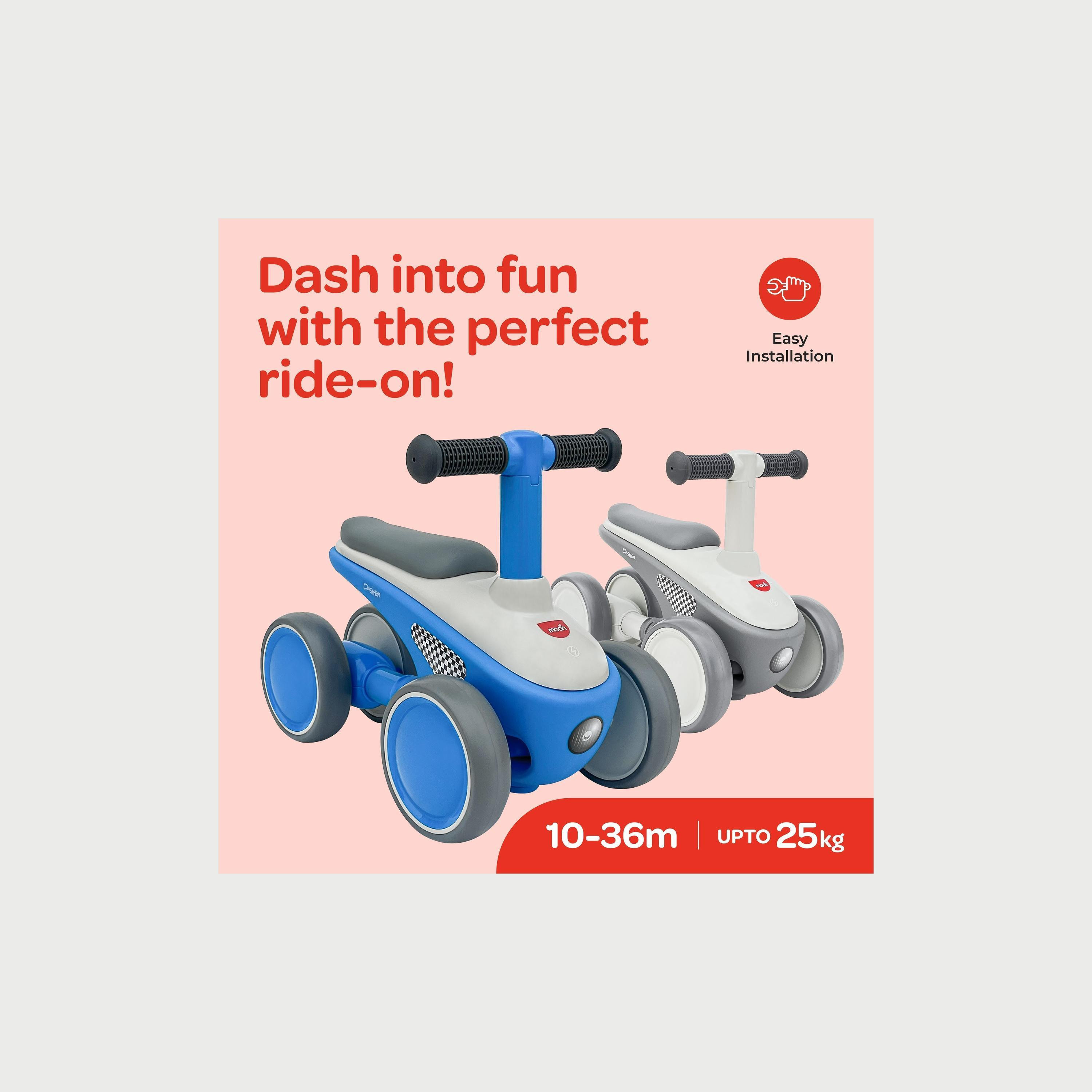 Moon Dasher Kids' Balance Ride-On Bike - Blue-toys-outdoor-scooters-image-2
