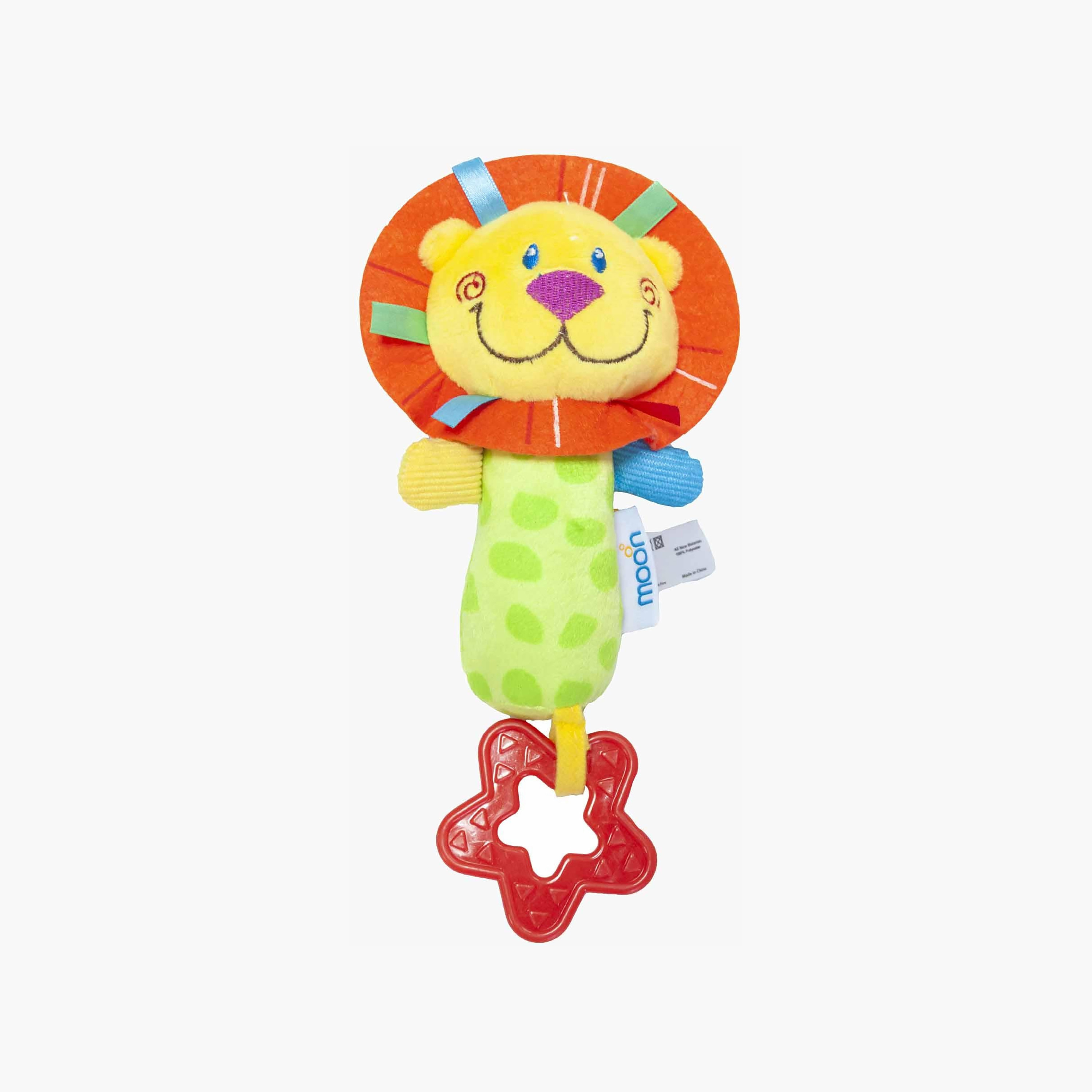 Moon Lion Shaped Soft Rattle Toy-toys-babyandtoddlertoys-rattlesandteethers-image-1