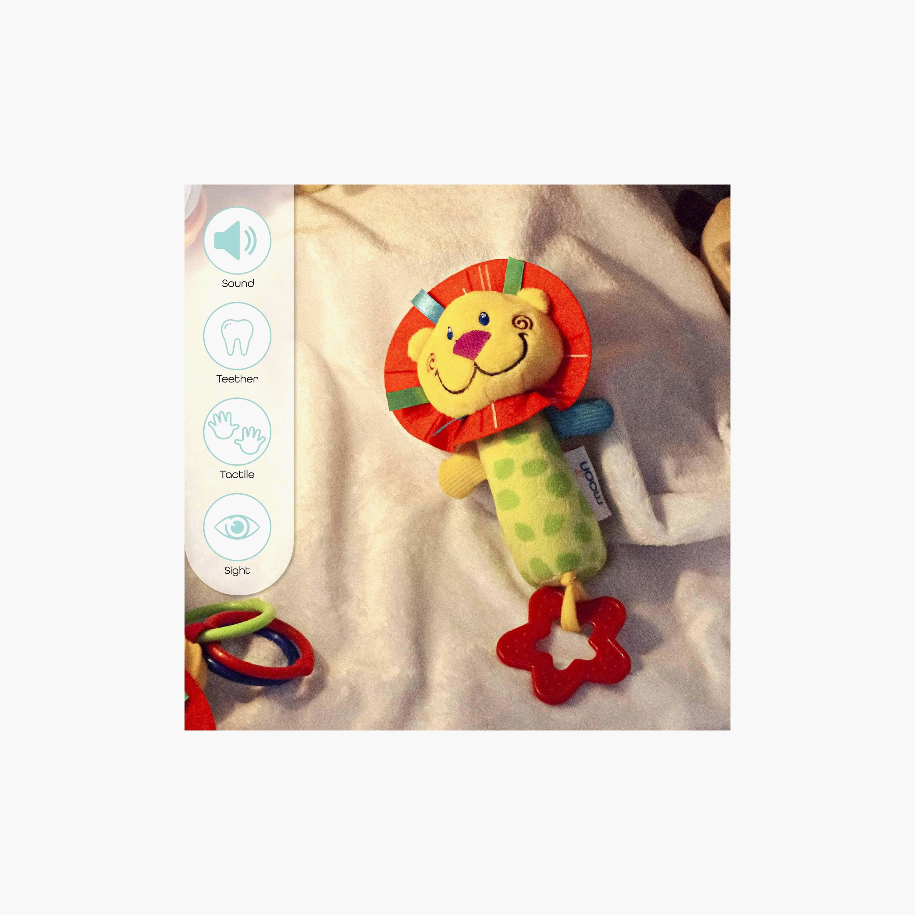 Moon Lion Shaped Soft Rattle Toy-toys-babyandtoddlertoys-rattlesandteethers-image-3