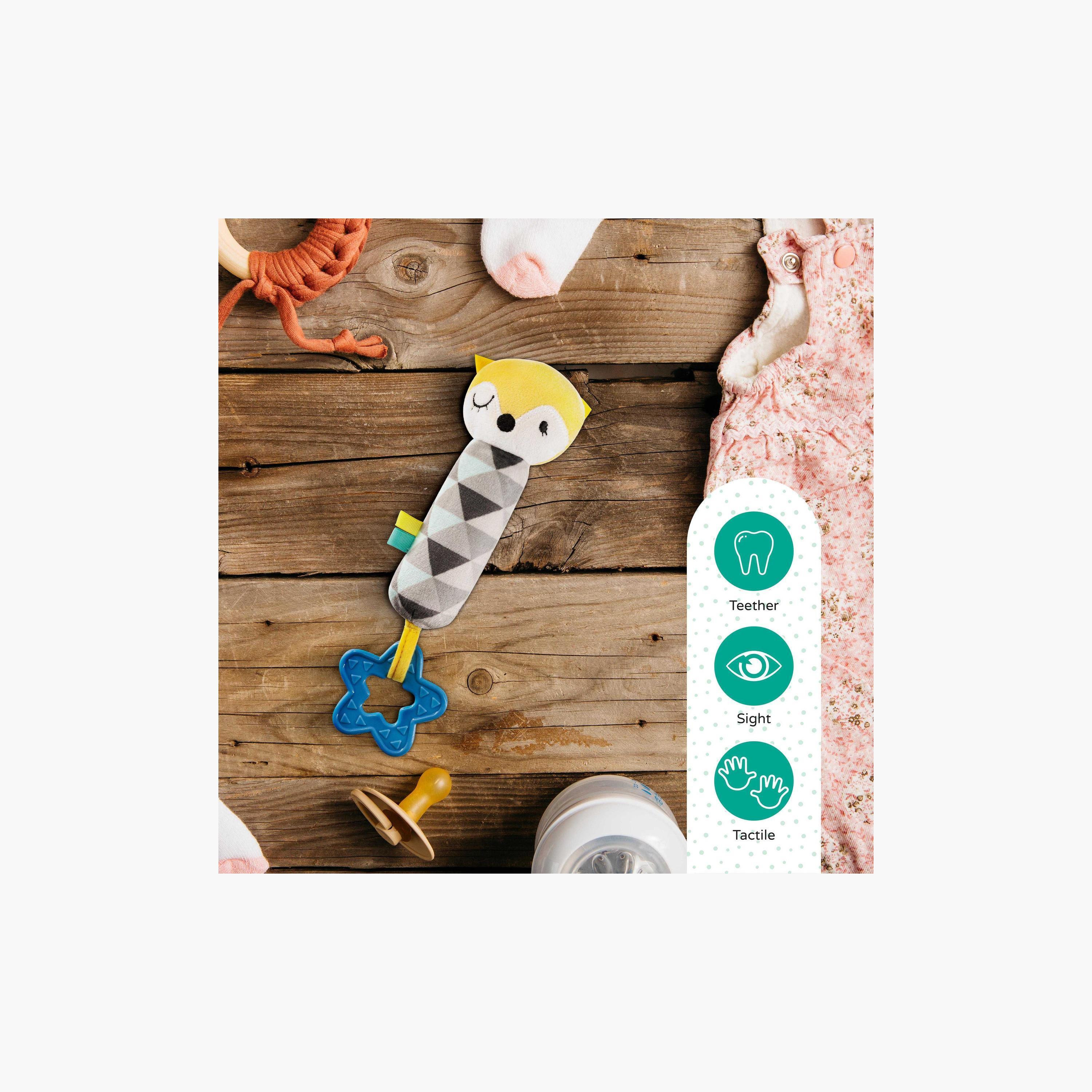 Moon Fox Shaped Soft Rattle Toy-toys-babyandtoddlertoys-rattlesandteethers-image-3