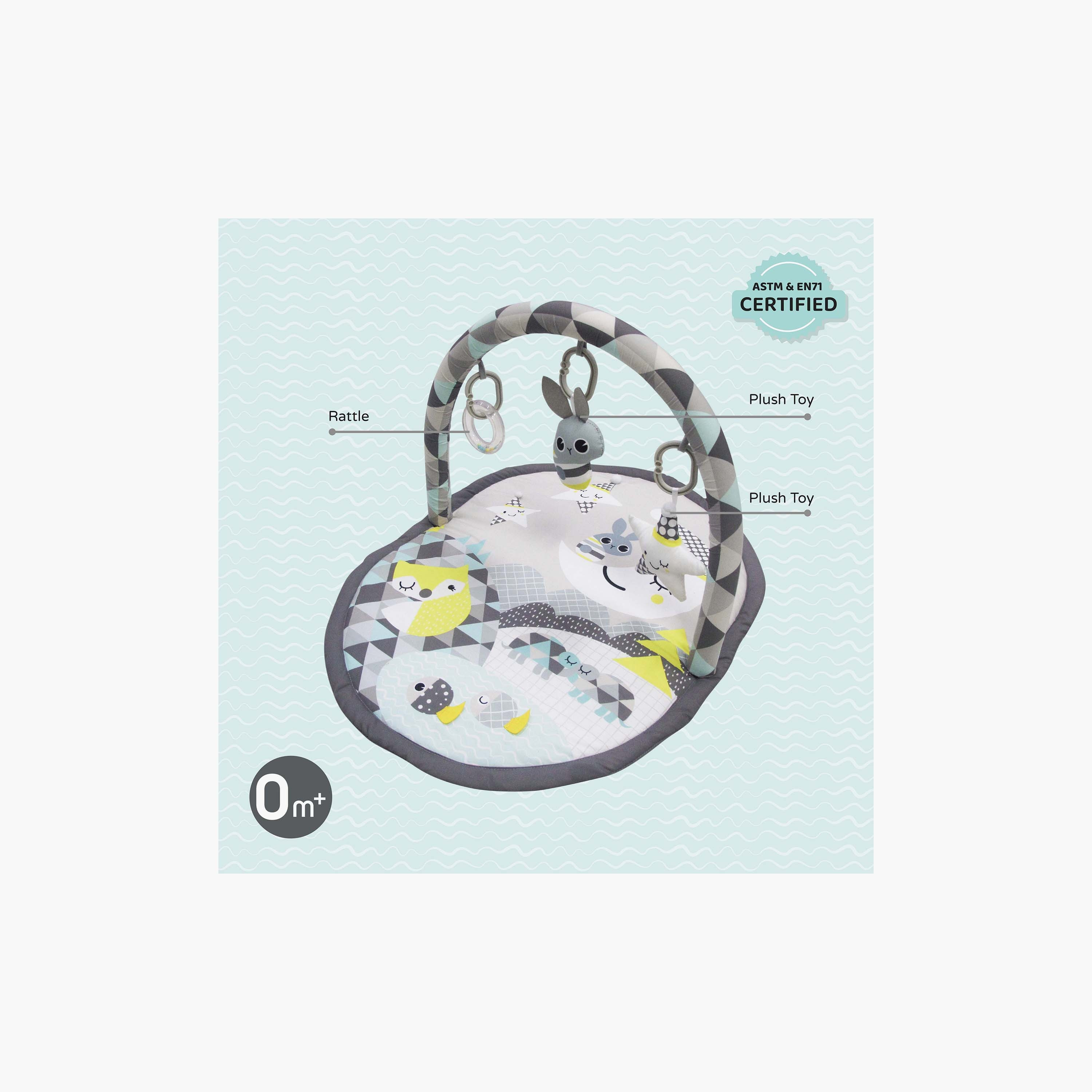 iFam Shell Convertible Playmat - 50x50x10 cm-baby-infantactivity-playpensandplaymats-image-2