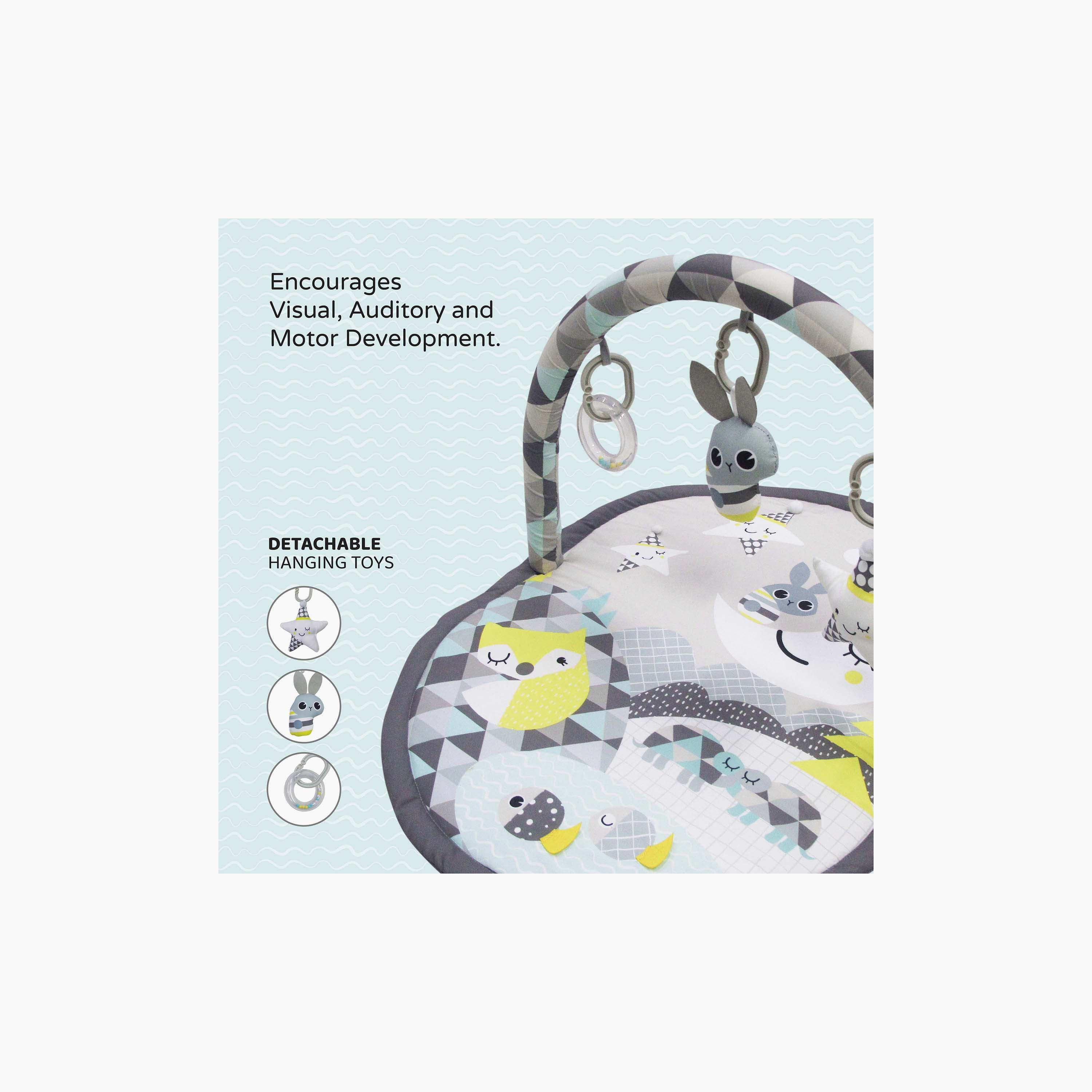 iFam Shell Convertible Playmat - 50x50x10 cm-baby-infantactivity-playpensandplaymats-image-4