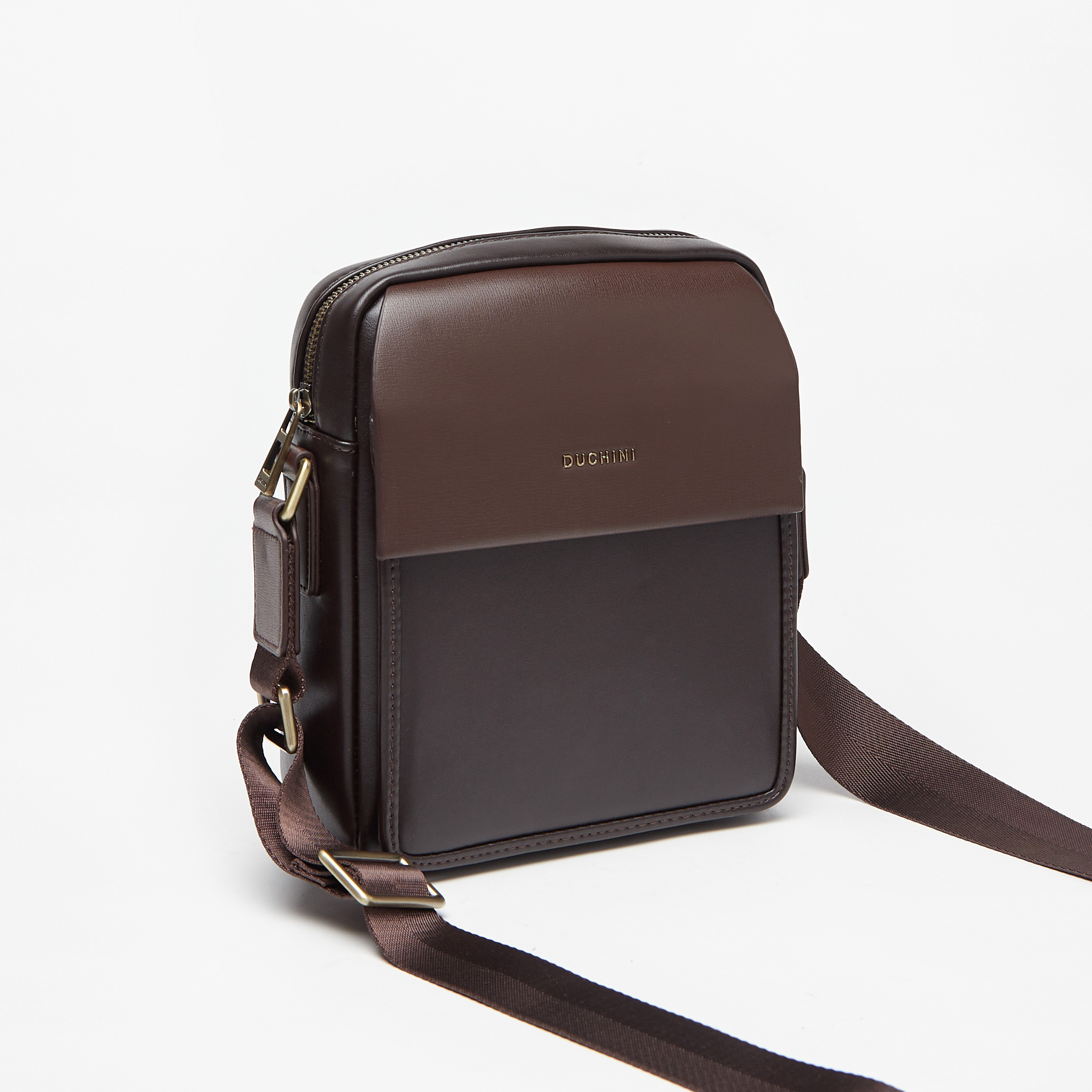 Buy Men's Duchini Textured Crossbody Bag with Adjustable Strap Online |  Centrepoint Bahrain
