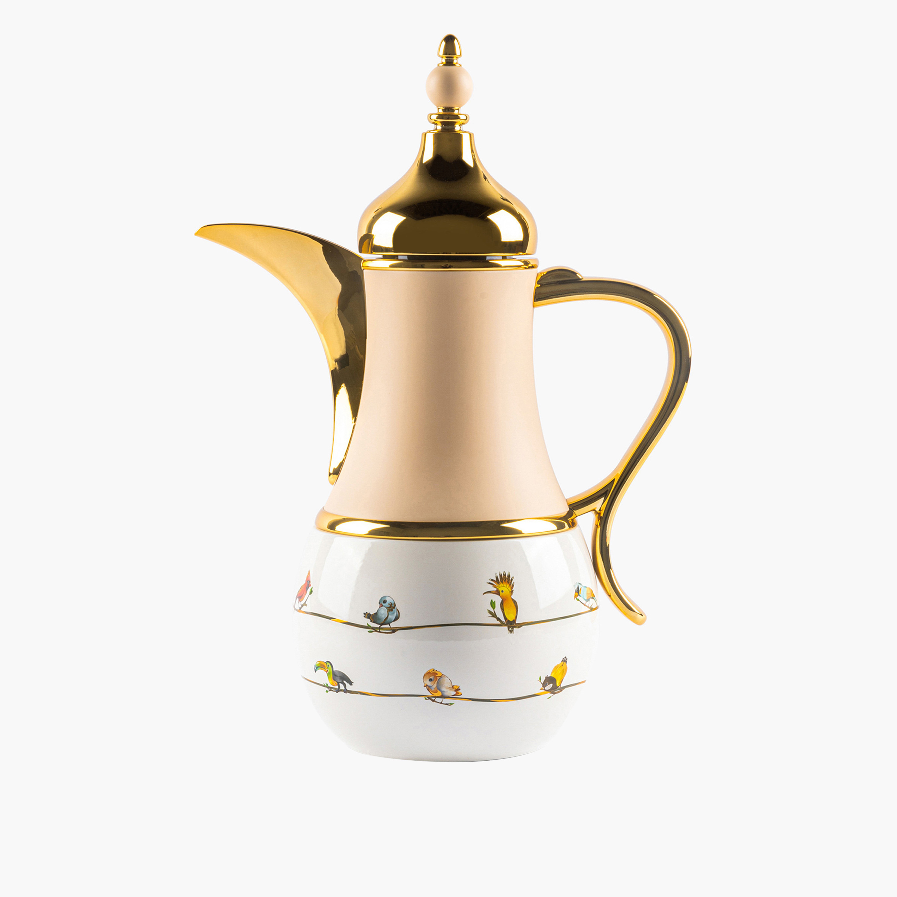 Otantik Asrab Bird Print Vacuum Flask - 1 L-household-dining-teaandcoffee-vacuumflaskscoffeeandteapots-image-1