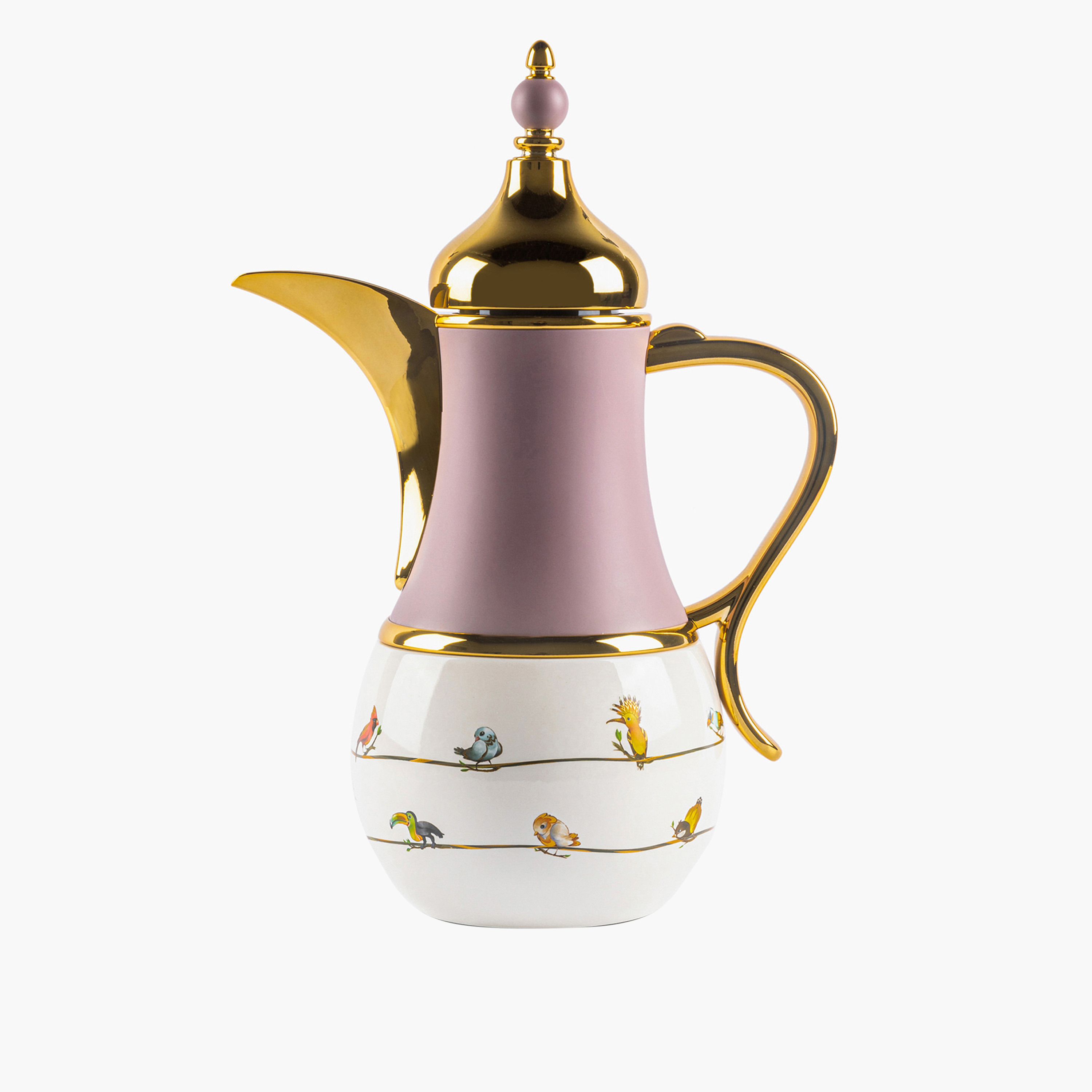 Otantik Asrab Bird Print Vacuum Flask - 1 L-household-dining-teaandcoffee-vacuumflaskscoffeeandteapots-image-1
