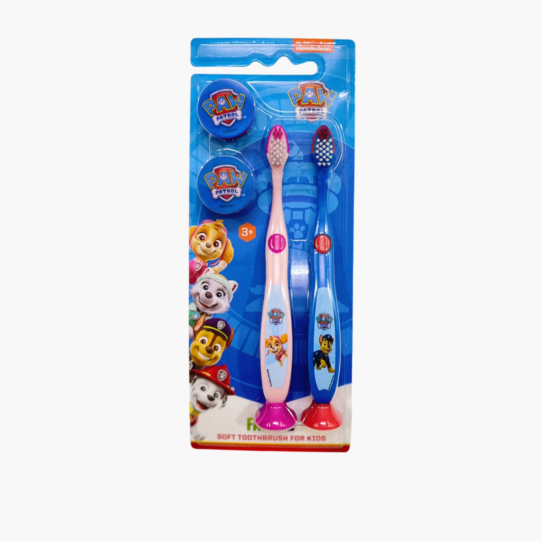 مجموعة فرشاة أسنان- قطعتين مع قاعدة من باو باترول-baby-bathandcare-oralcare-image-1