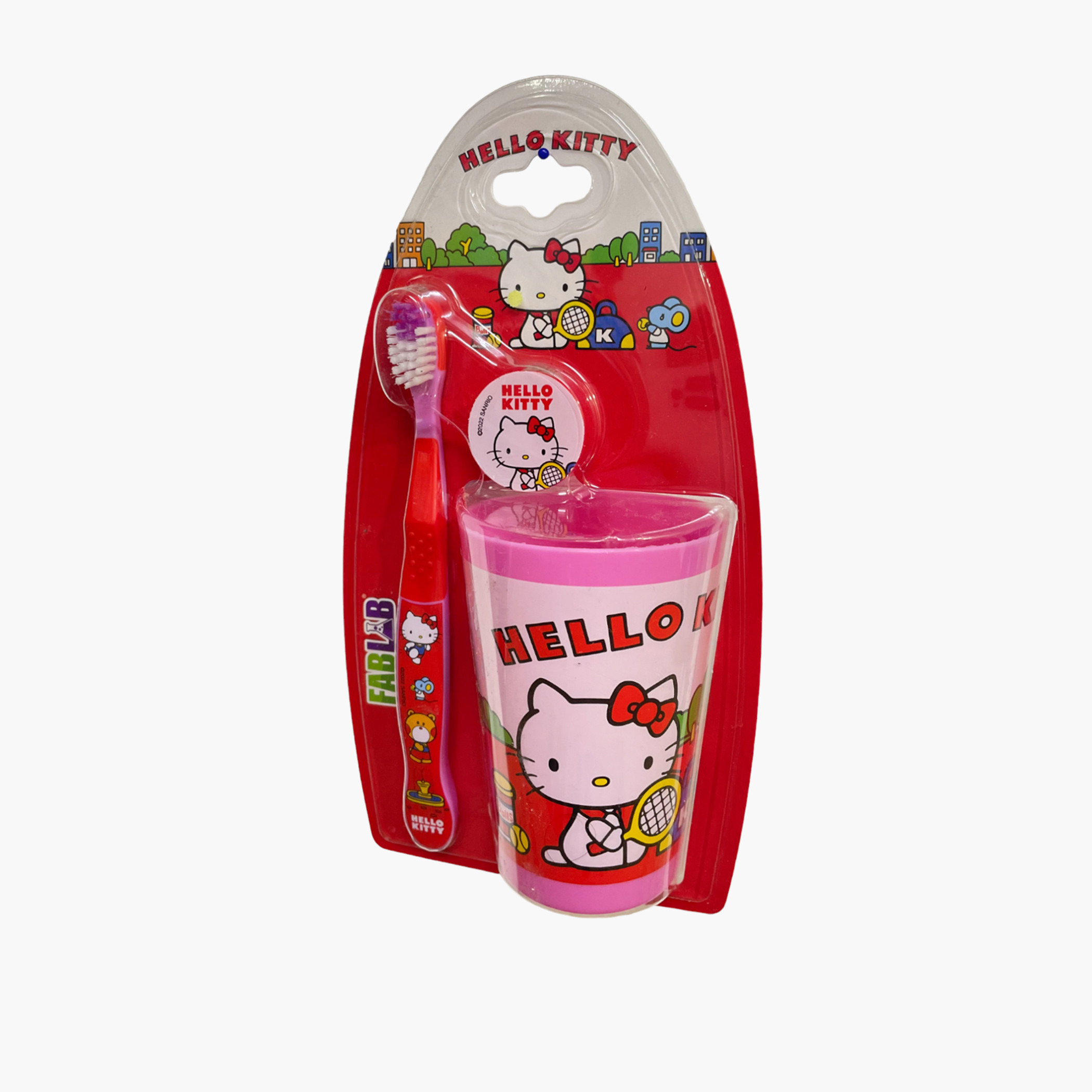 فرشاة أسنان بتصميم هالو كيتي مع كوب-baby-bathandcare-oralcare-image-1