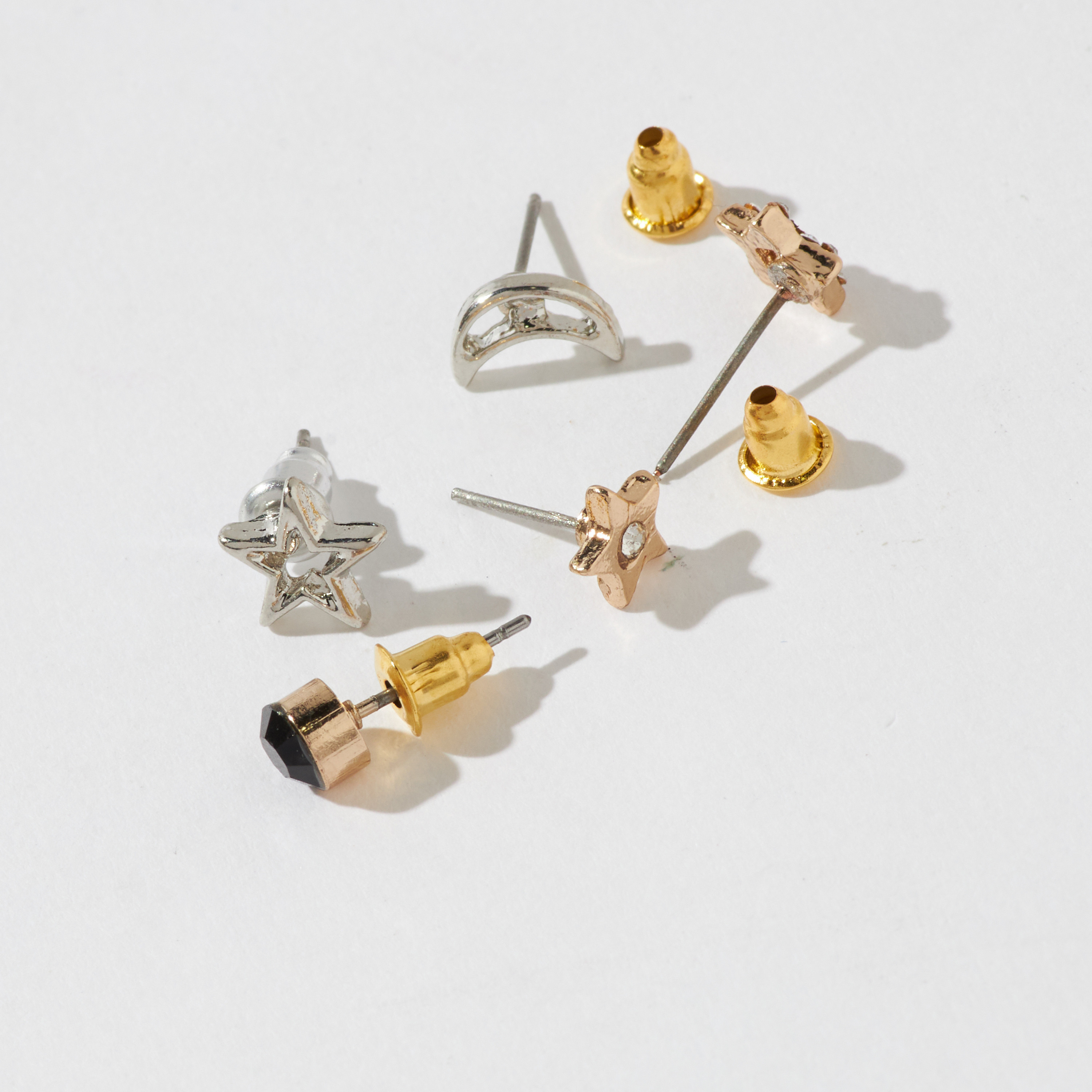 Metallic Stud Earrings with Pusback Closure - Set of 9-women-watchesandjewellery-jewellery-earrings-image-4