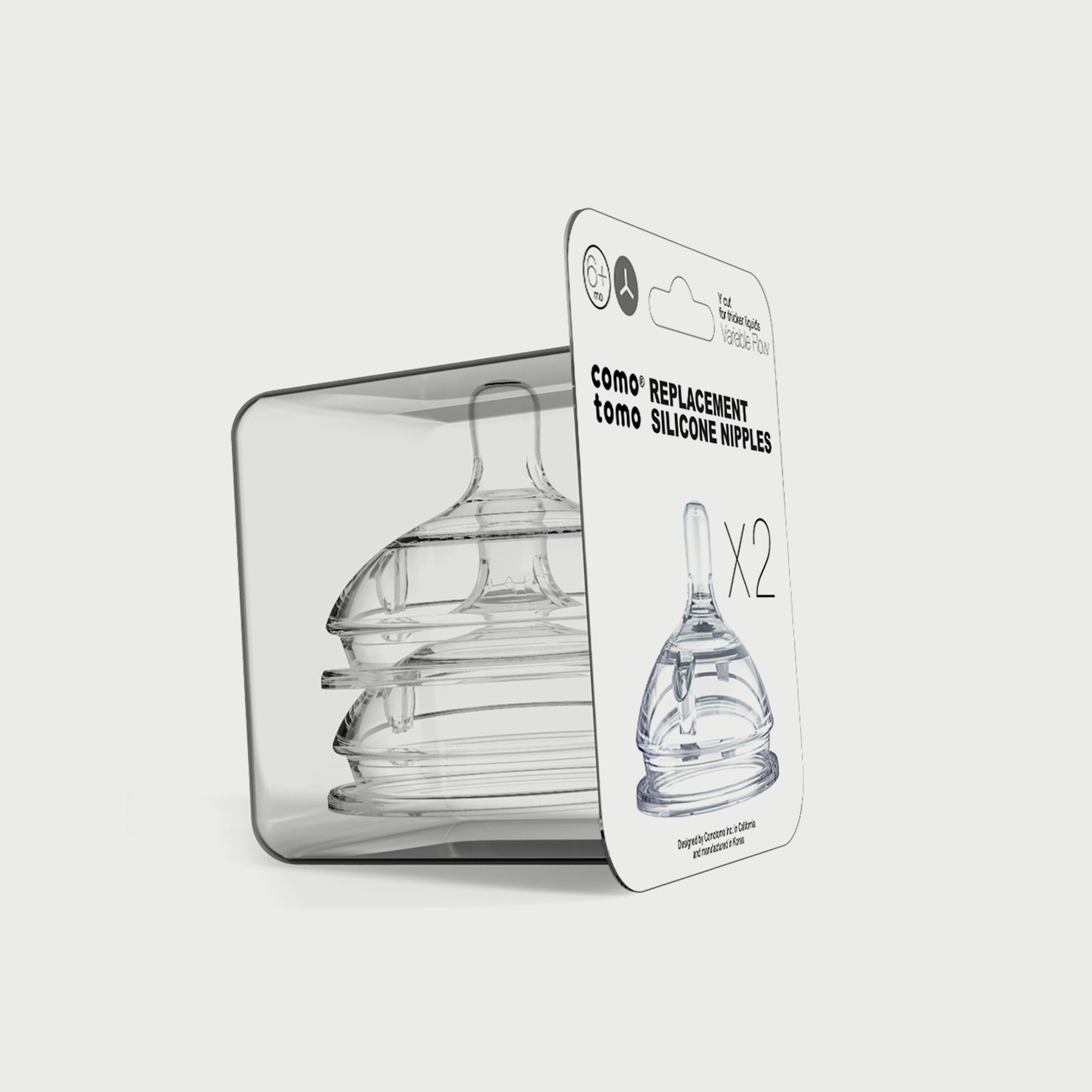 Comotomo 2-Piece Variable Flow Silicone Nipples-baby-feeding-feedingbottles-bottlesandteats-image-2