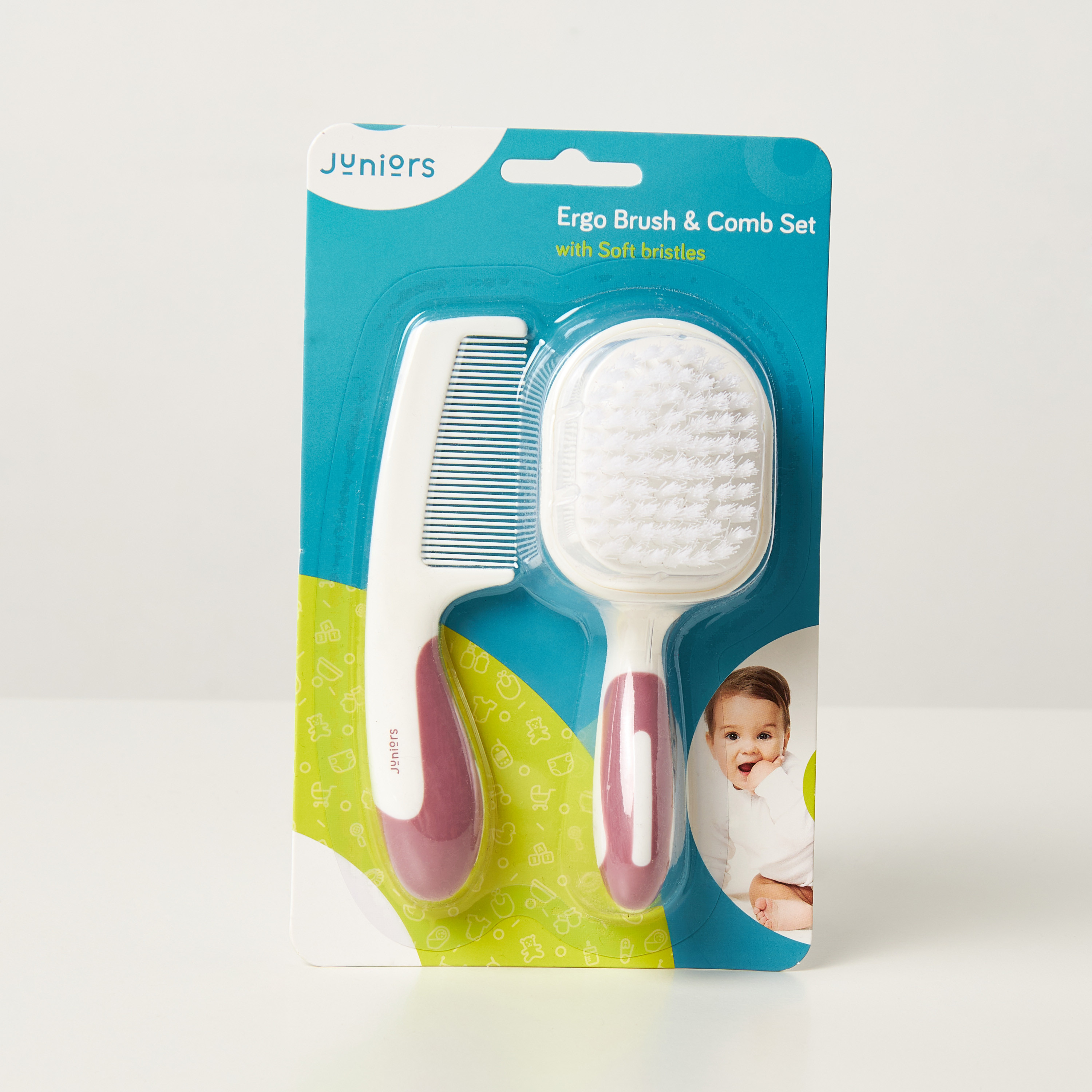 طقم مشط و فرشاة شعر من جونيورز-baby-bathandcare-hairbodyskincare-image-3