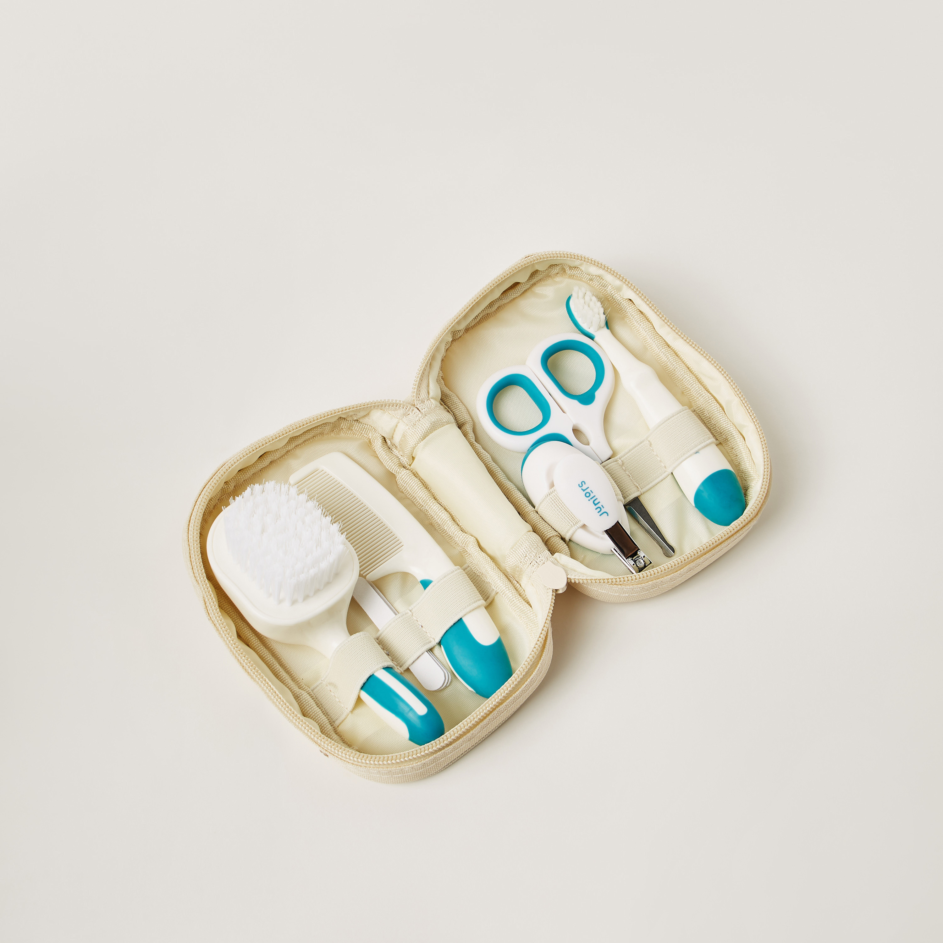 طقم أدوات عناية شخصية وشنطة بسحّاب من جونيورز-baby-bathandcare-hairbodyskincare-image-1