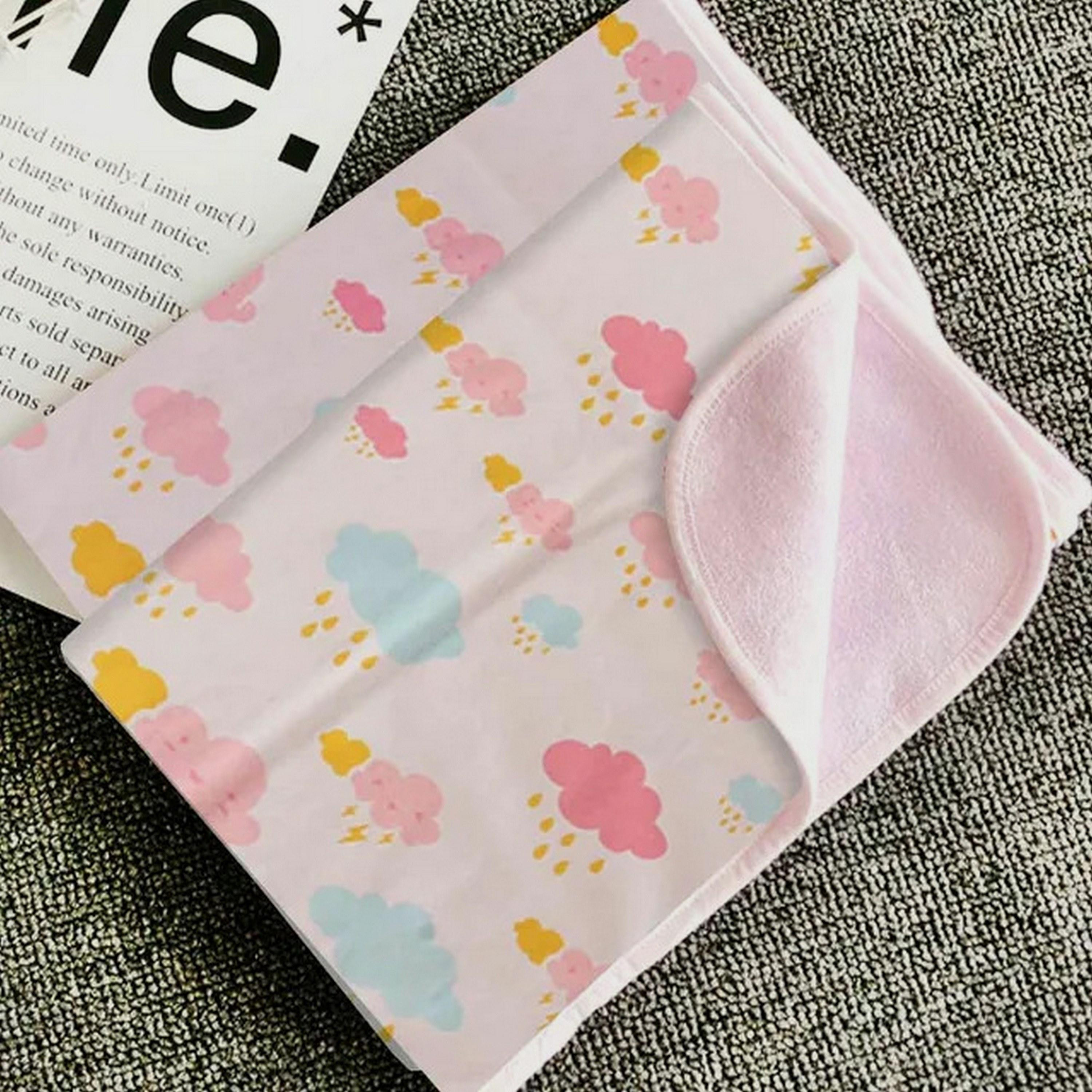 سجادة تغيير قابلة لإعادة الاستخدام مطبوعة من ستار بيبيز, وردي - 50 * 70 سم, وردي-baby-diapering-changingmats-image-2