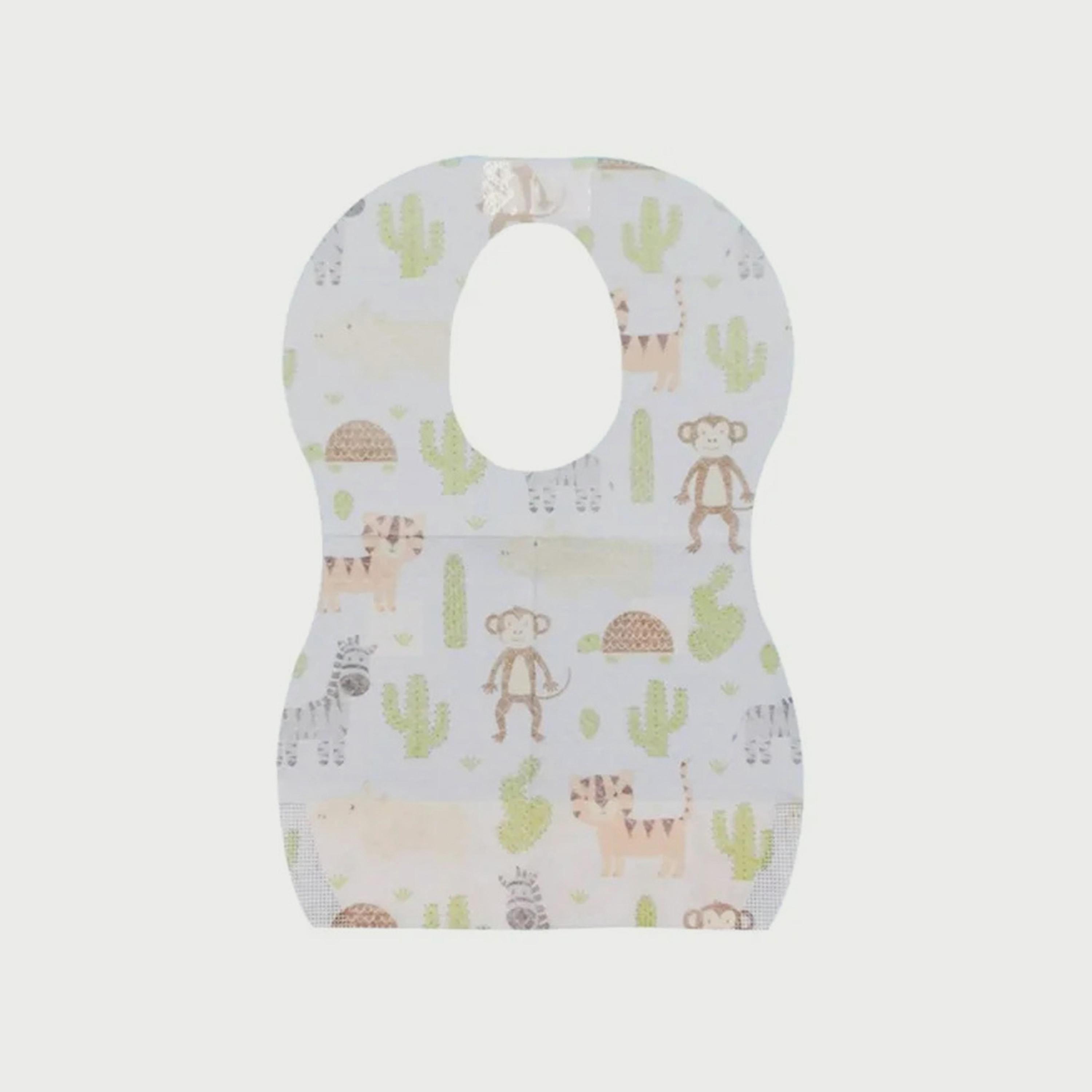 Star Babies 150-Piece Disposable Bibs, Animal Print-baby-feeding-bibs-image-3