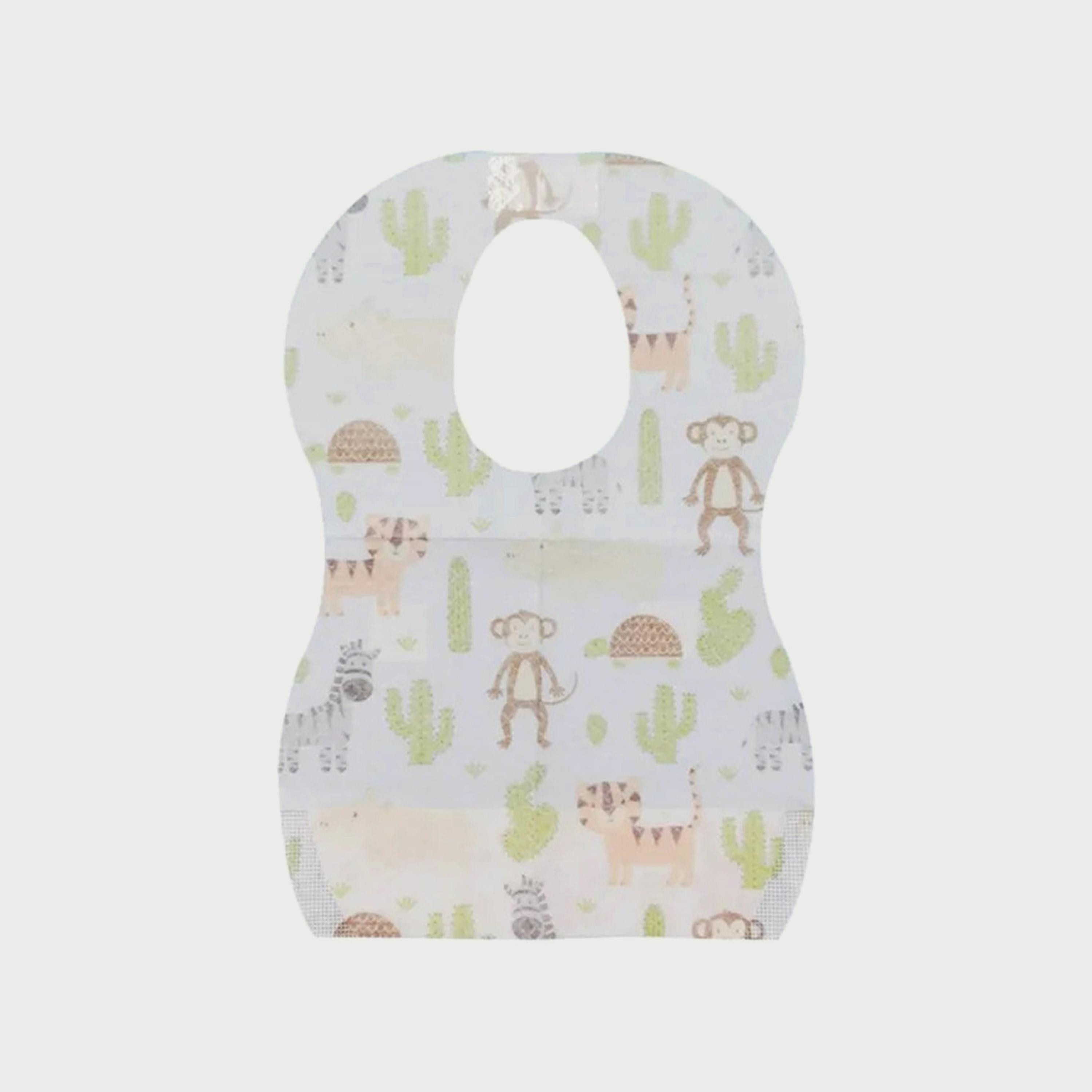 مرايل للاستعمال مرة واحدة 200 قطعة من ستار بيبيز, بطبعة حيوانات-baby-feeding-bibs-image-4