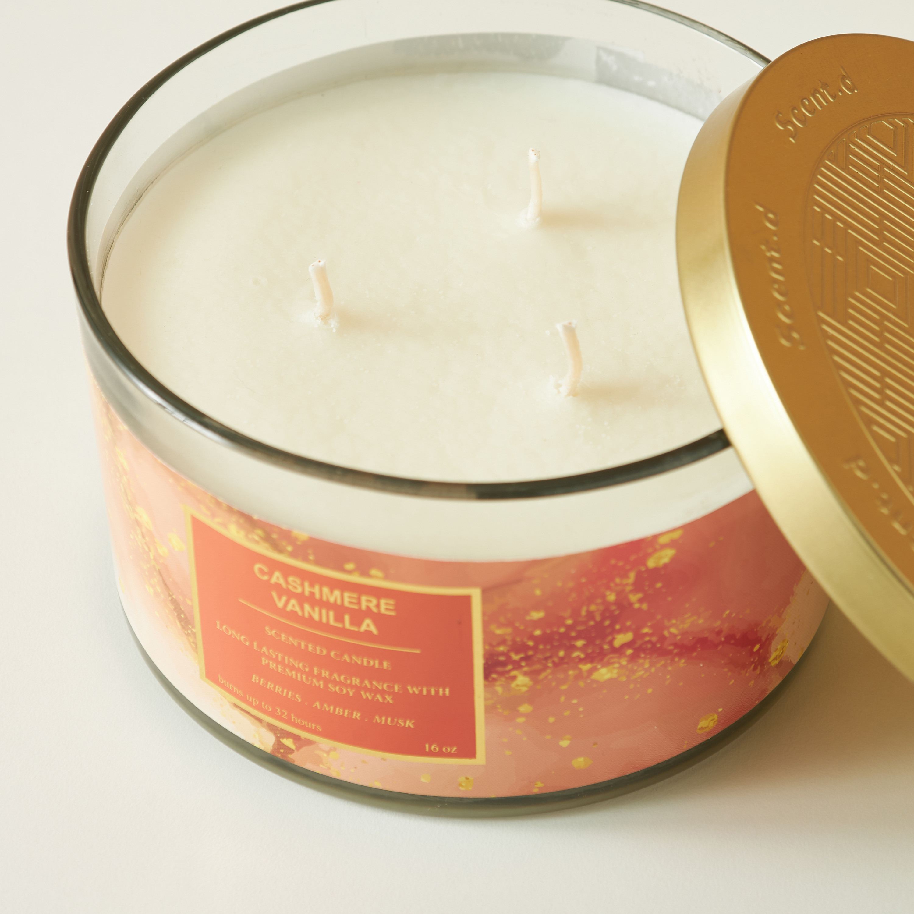 Scent.d Fresh Cotton 3-Wick Jar Candle - 450 gms-household-homefragrance-candles-image-3