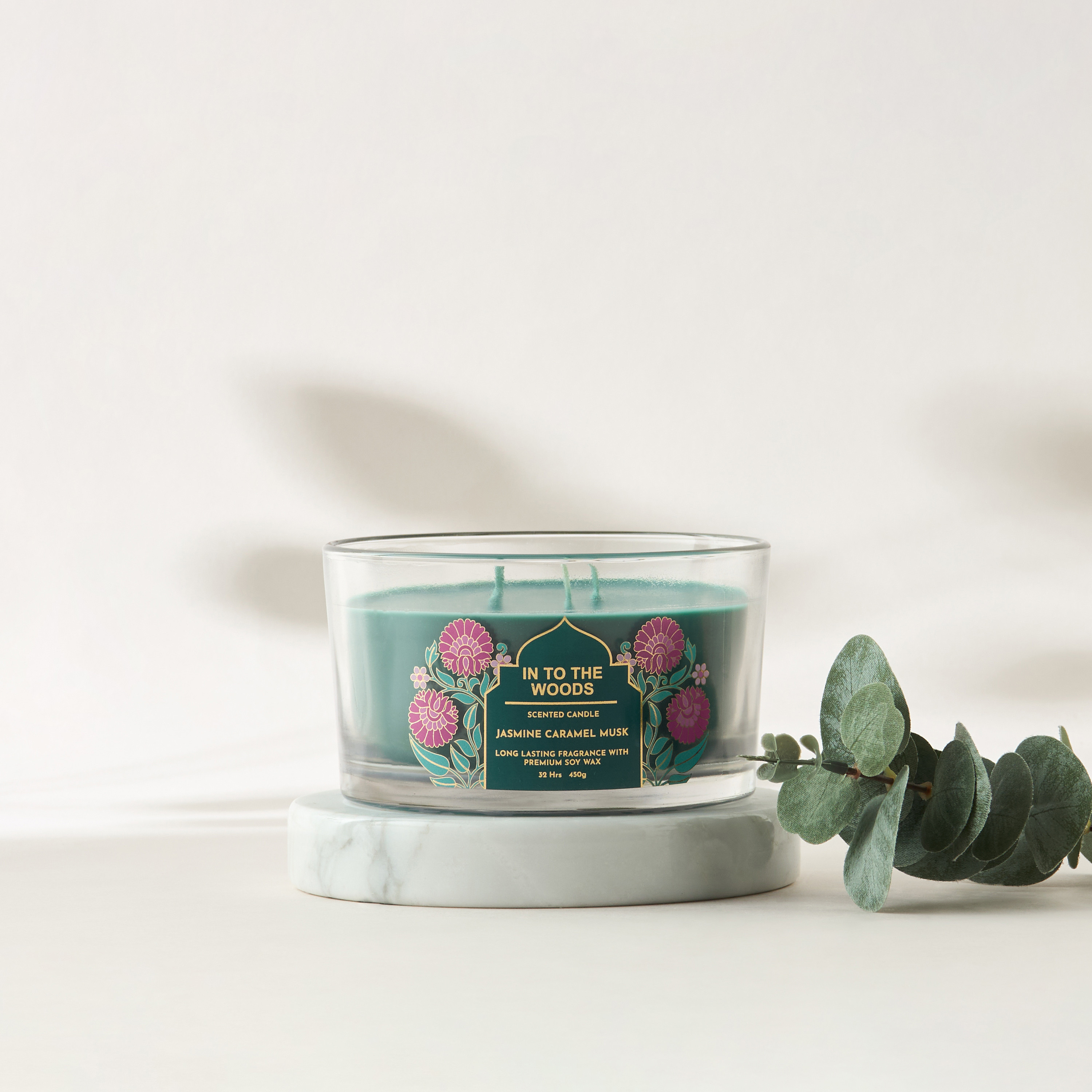 Scent.d Fresh Cotton 3-Wick Jar Candle - 450 gms-household-homefragrance-candles-image-1
