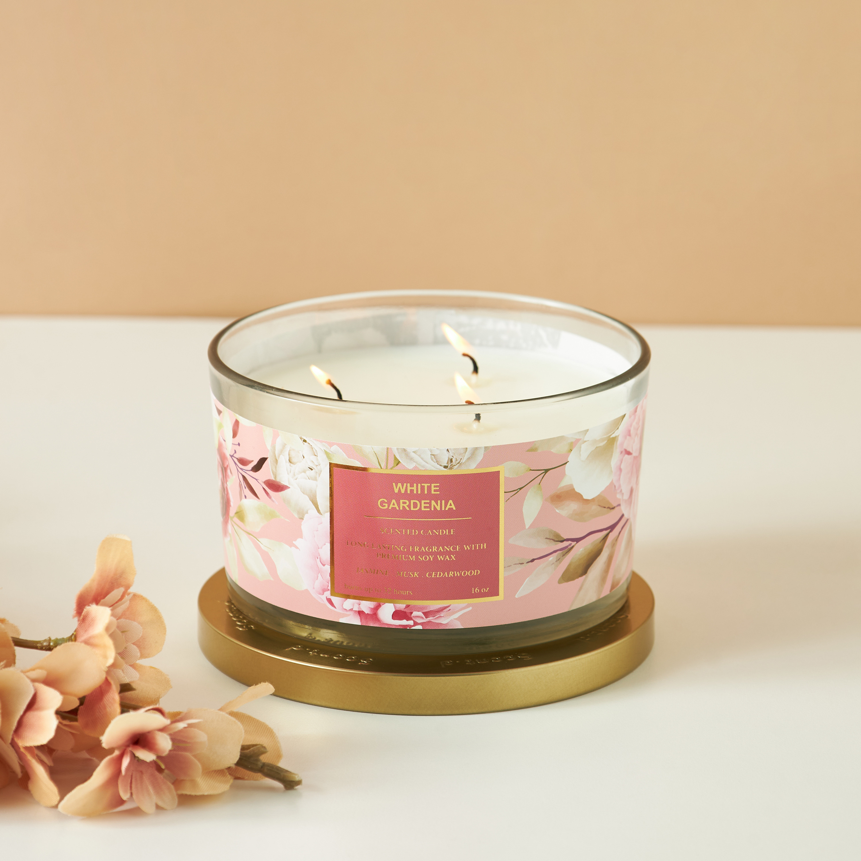 Scent.d Fresh Cotton 3-Wick Jar Candle - 450 gms-household-homefragrance-candles-image-1