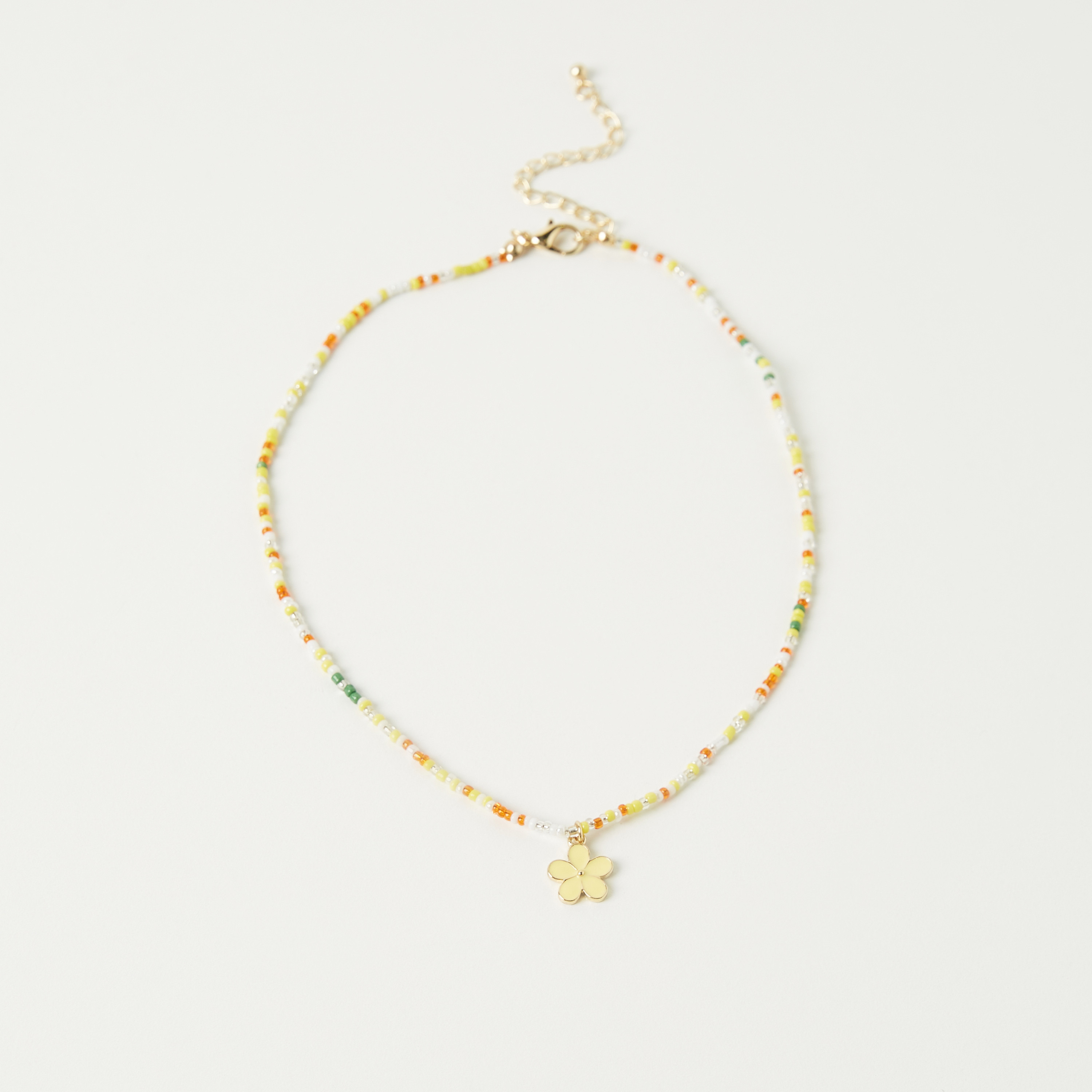 Charmz Floral Seedbeads Pendant Necklace-girls-accessories-jewellery-image-2