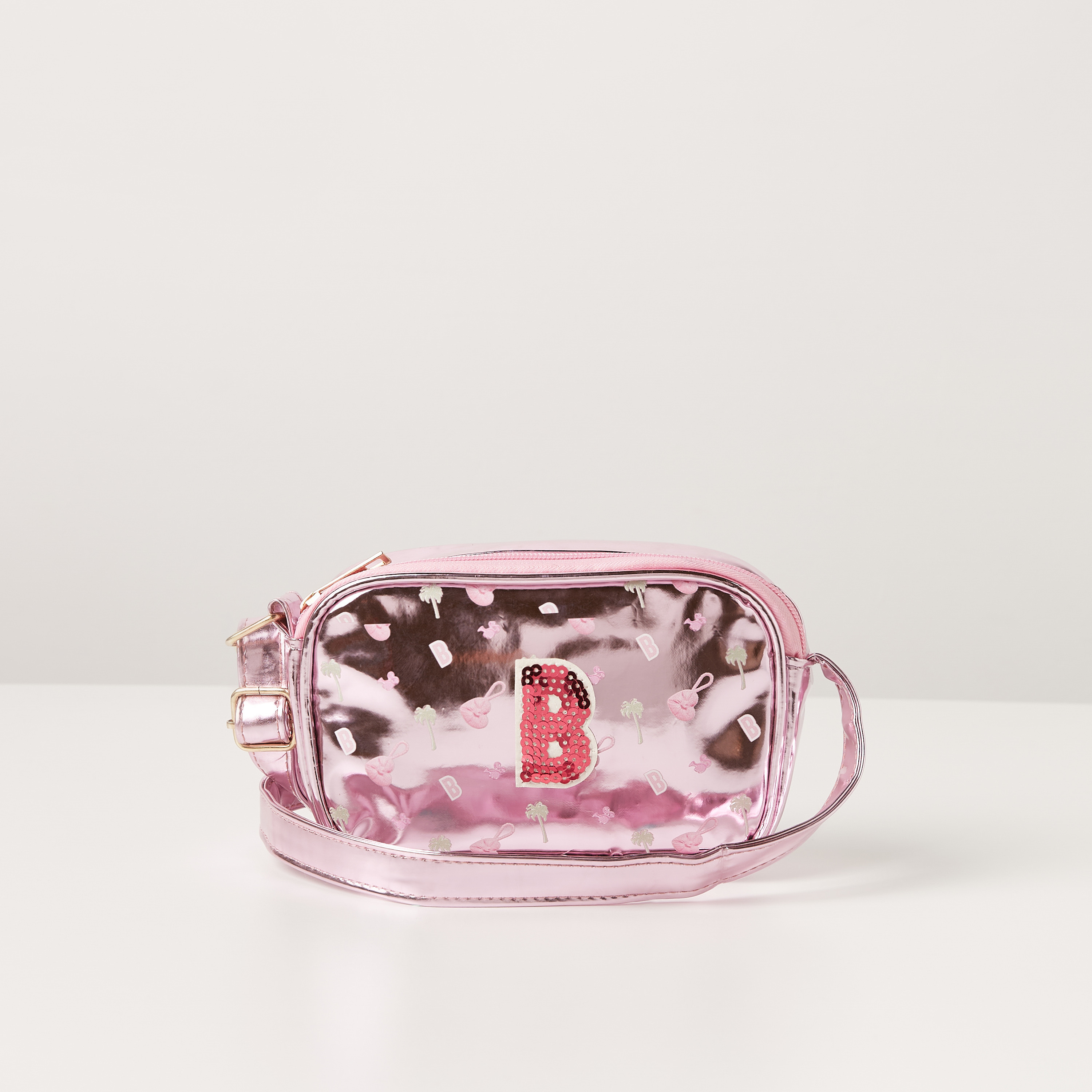 Brand New Personalised Name Barbie Print Girls Back Pack Sling Bag Pink  40cm | eBay