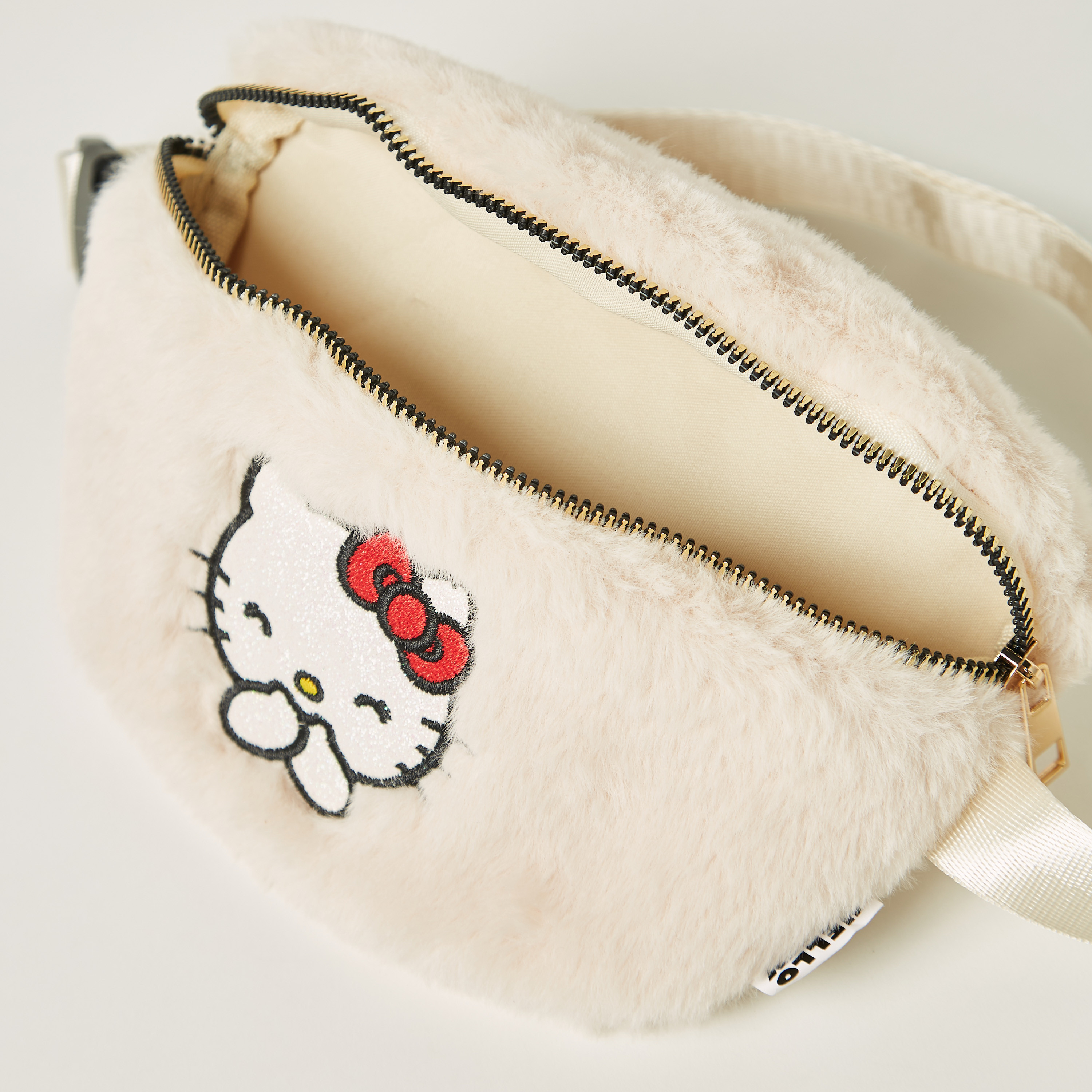 Buy Hello Kitty Fur Textured Waist Bag with Adjustable Strap Online Babyshop UAE