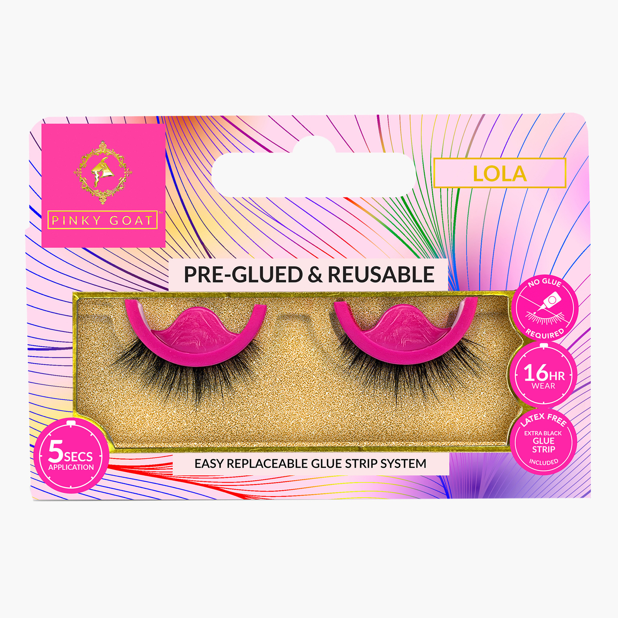 Pinky Goat Pre-Glued Reusable Eyelashes-beautyandpersonalcare-makeup-eyes-falselashes-image-1