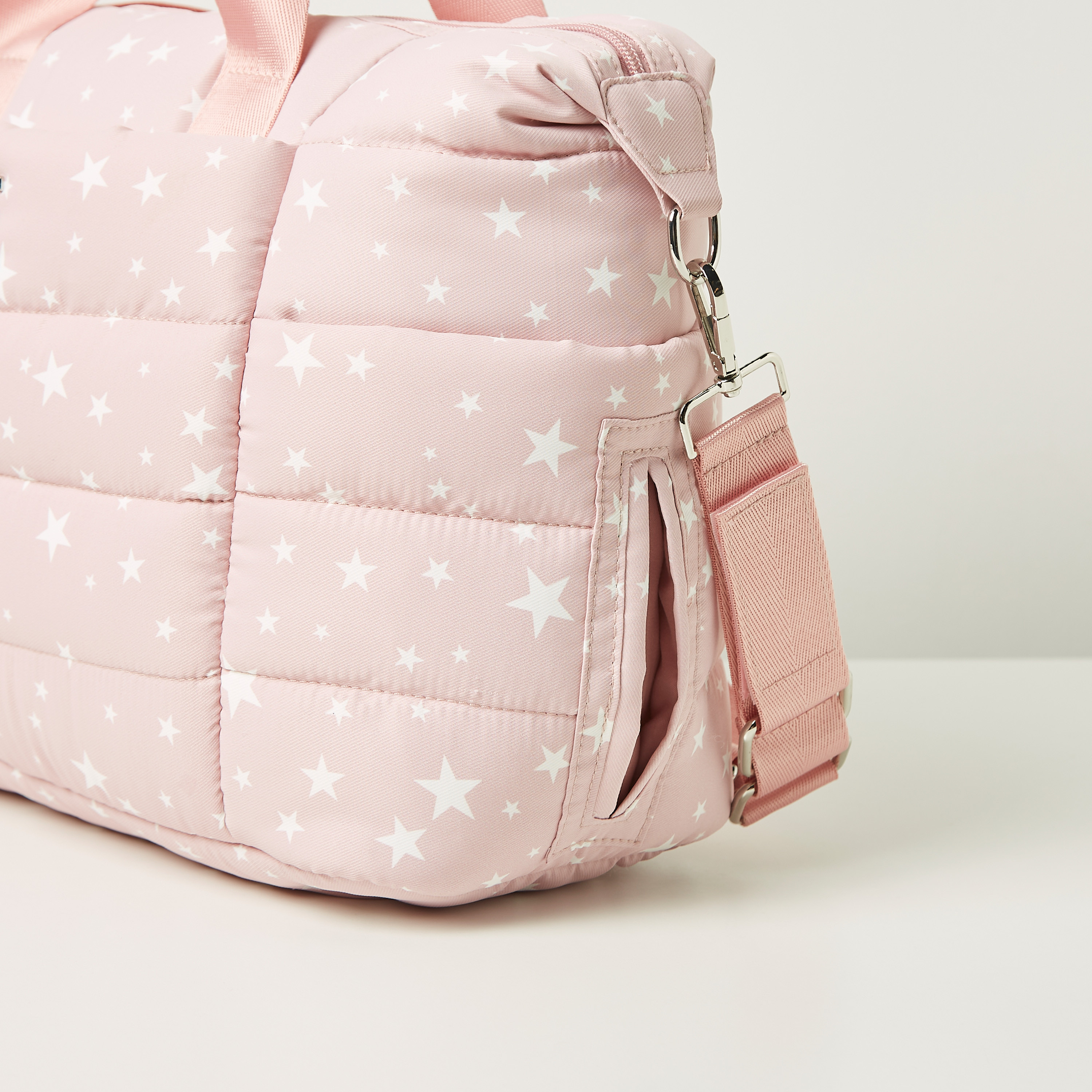 Giggles All-Over Star Print Padded Diaper Bag with Changing Mat-baby-diapering-diaperbags-image-4
