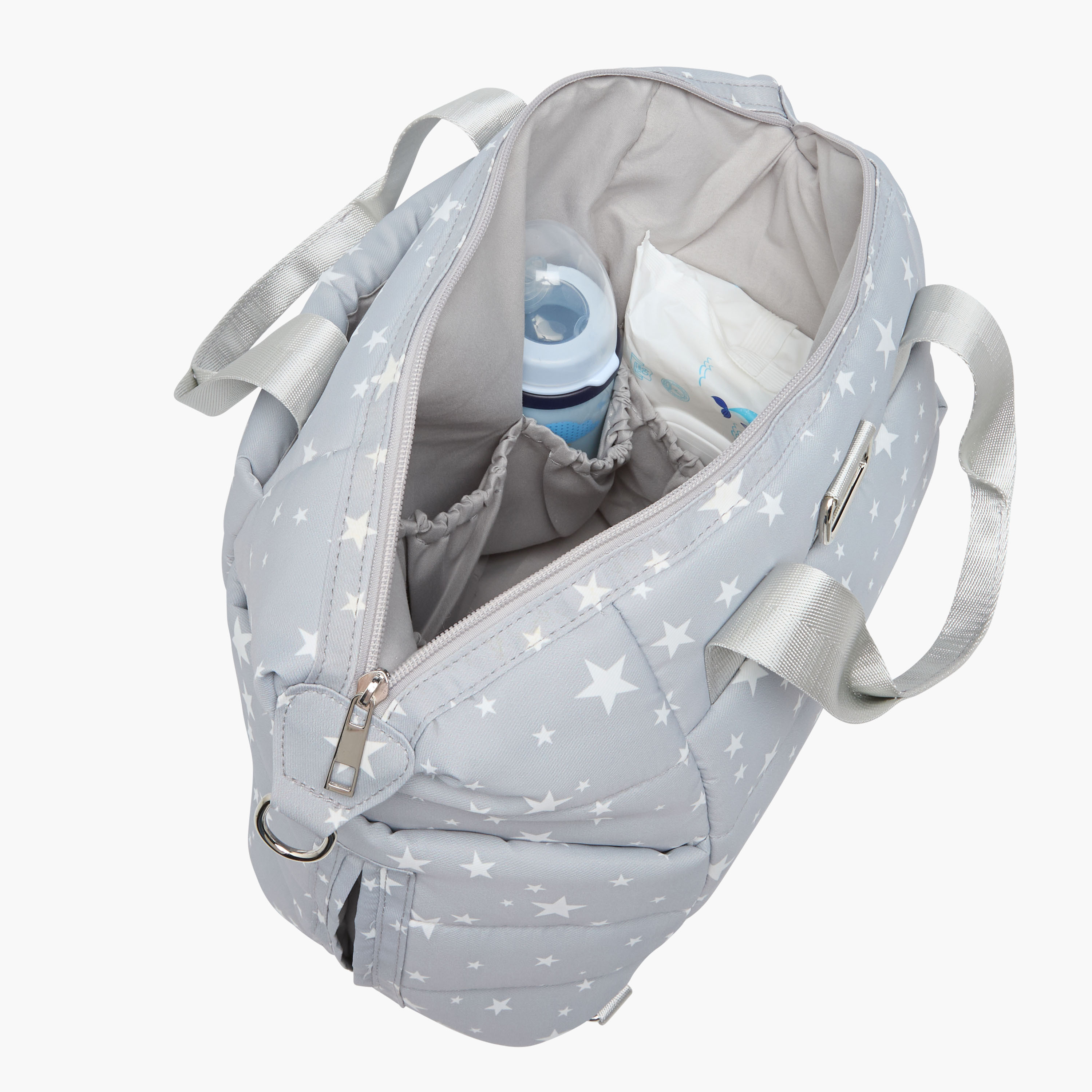 Giggles All-Over Star Print Padded Diaper Bag with Changing Mat-baby-diapering-diaperbags-image-10