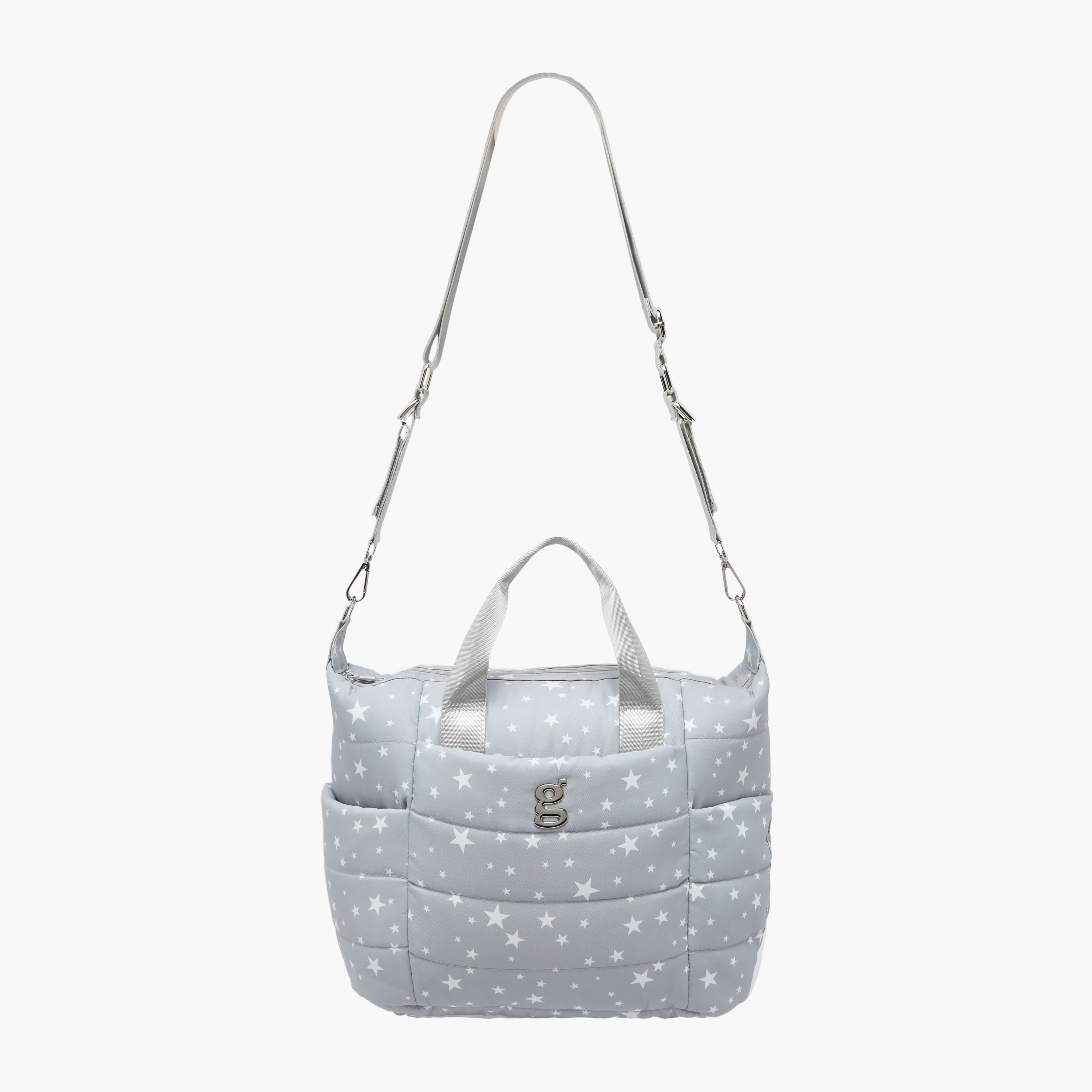 Giggles All-Over Star Print Padded Diaper Bag with Changing Mat-baby-diapering-diaperbags-image-2
