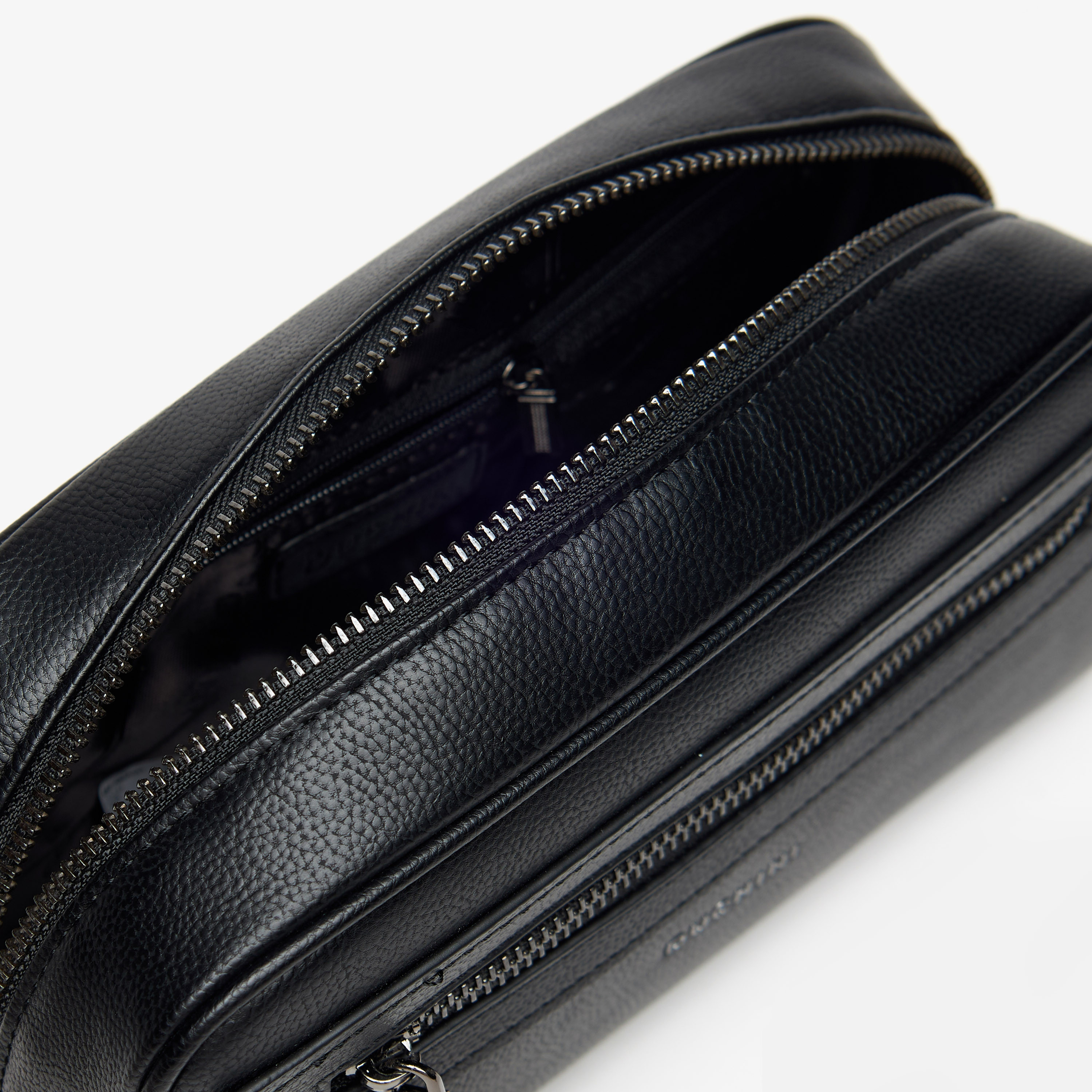 Duchini Solid Pouch with Zip Closure and Wrist Strap-men-bags-image-4