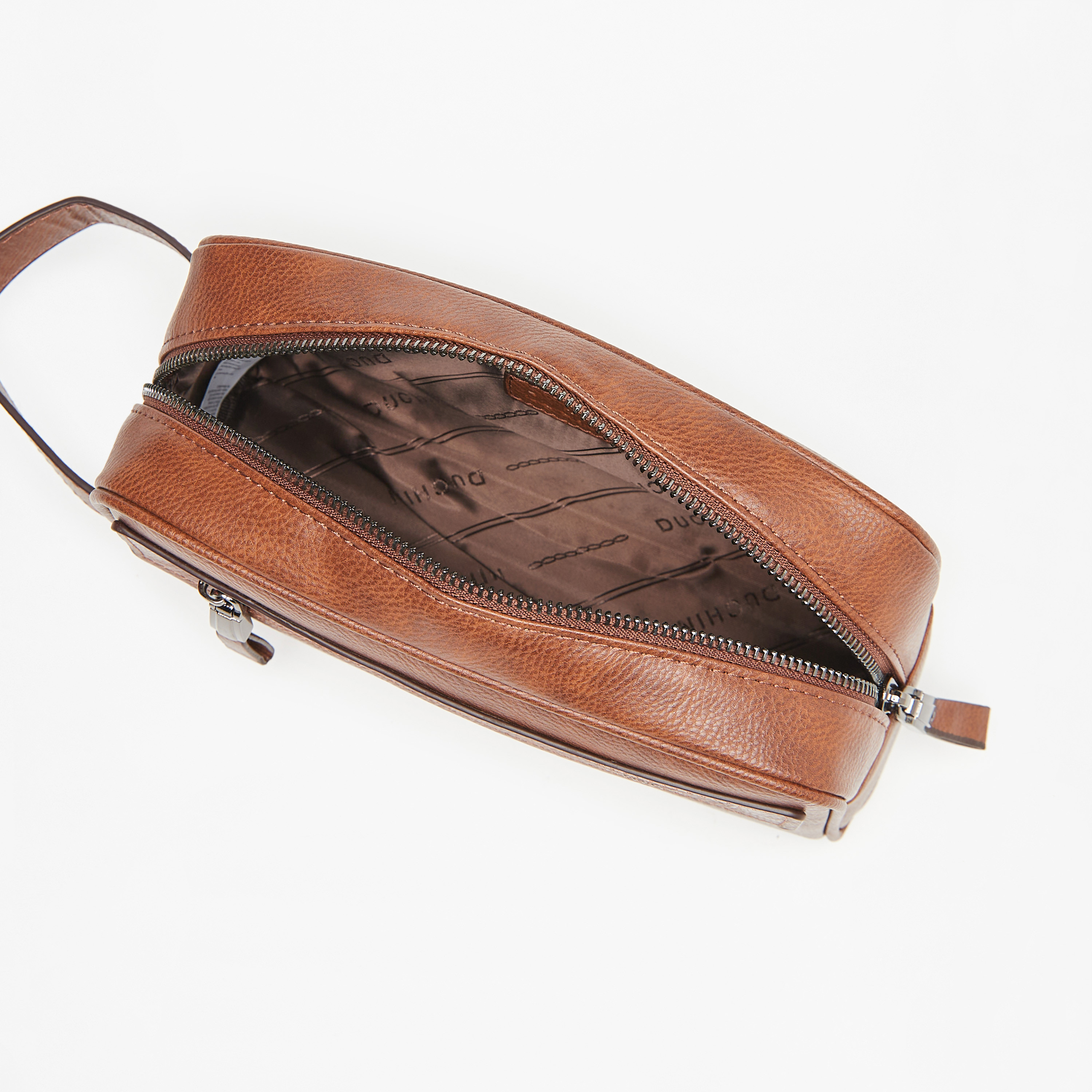 Duchini Solid Pouch with Zip Closure and Wrist Strap-men-bags-image-4