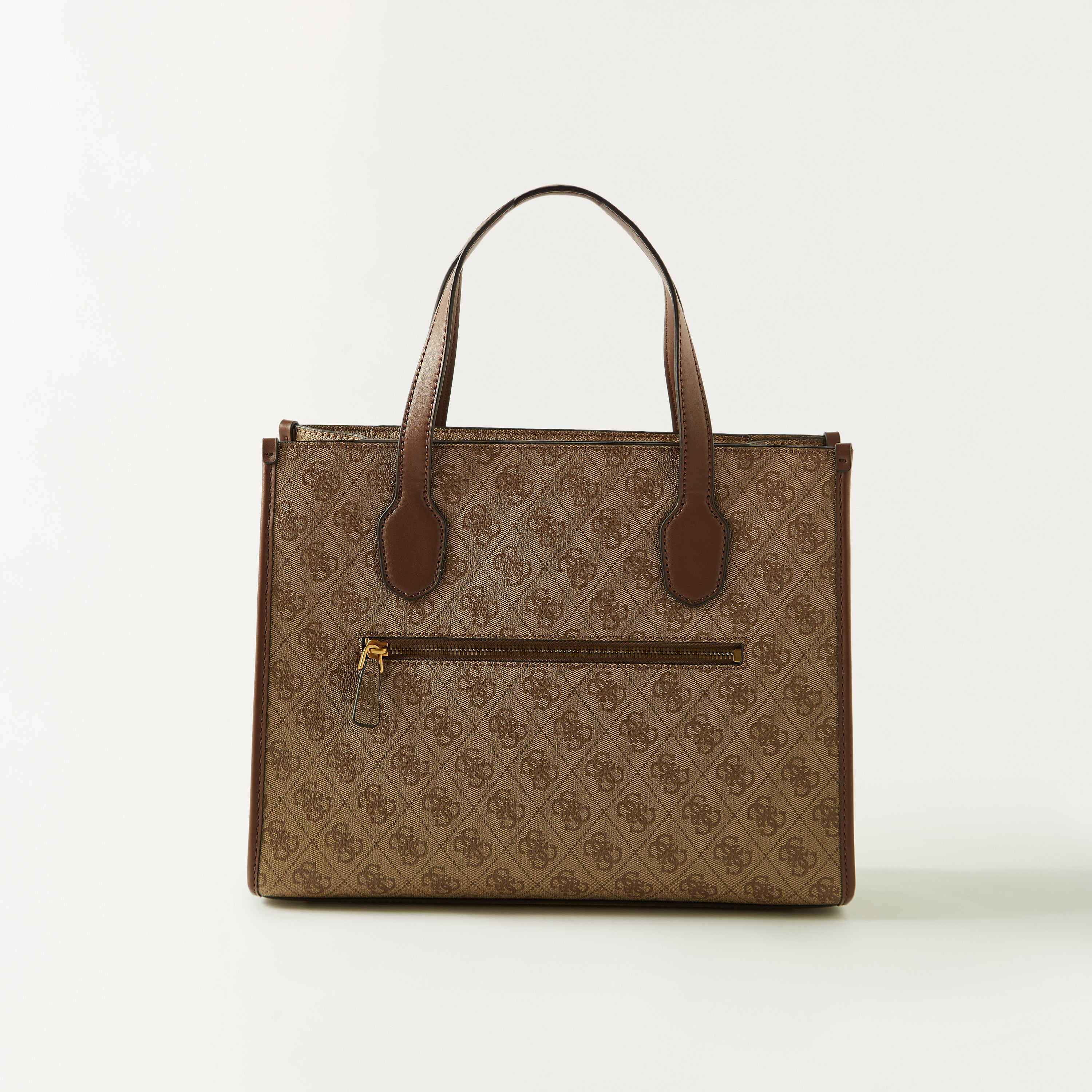 Buy Women s Guess Signature Print and Metallic Logo Detail Tote Bag Online Centrepoint UAE