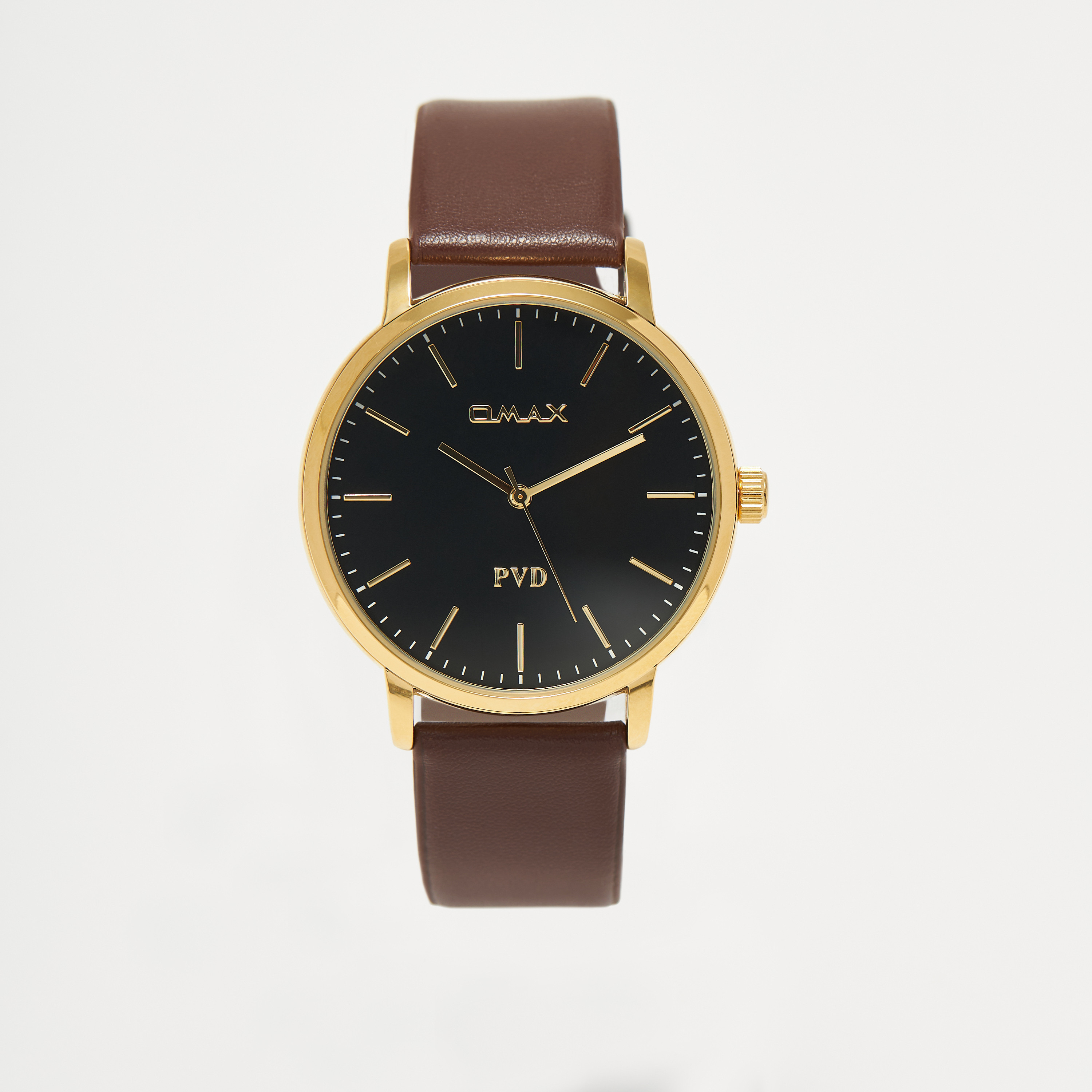ساعة يد تناظريّة بنية بسوار جلد للرجال من أوماكس - 00PR0039Q002-men-watchesandjewellery-watches-image-1