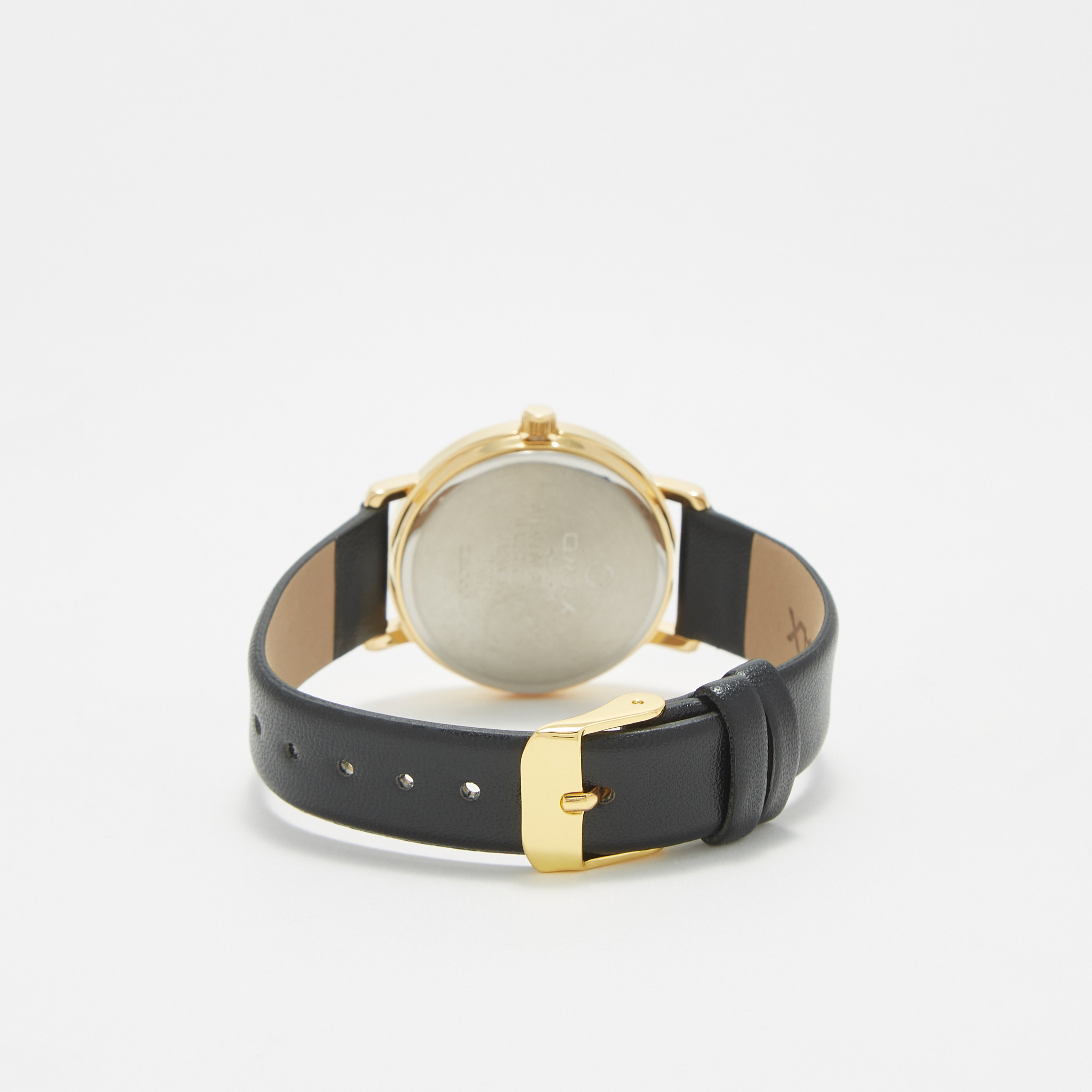 Omax Black Leather Strap Analog Wristwatch - 00ZEC004QB02 | 32 MM-women-watchesandjewellery-watches-image-3