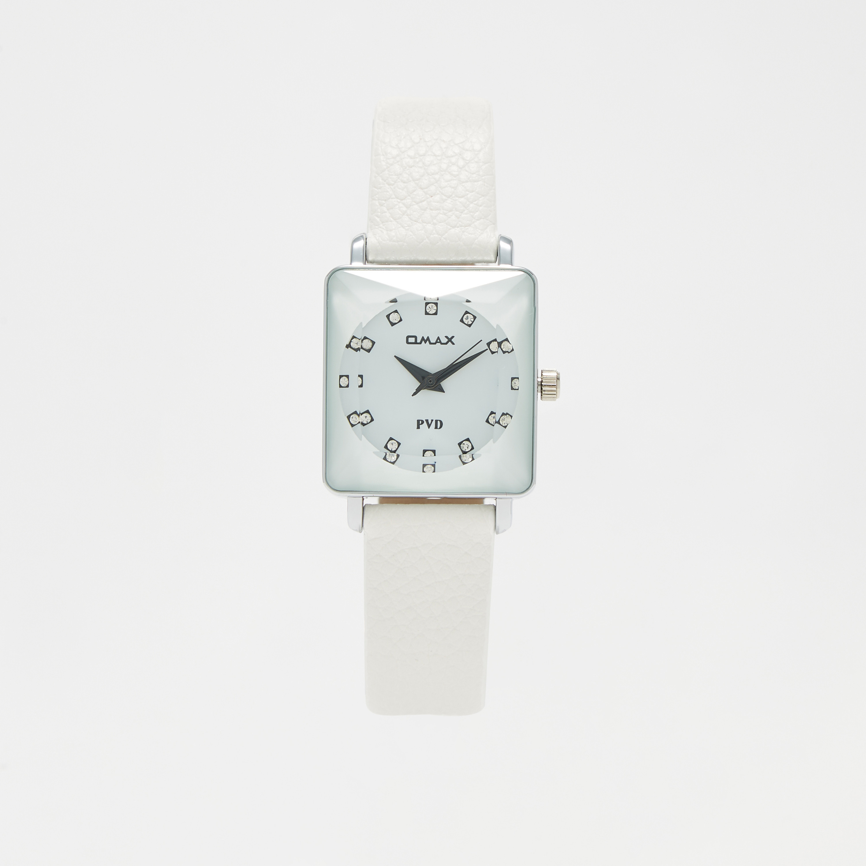 ساعة يد تناظريّة بيضاء بسوار جلد من أوماكس - 00ZES002IW13-women-watchesandjewellery-watches-image-1