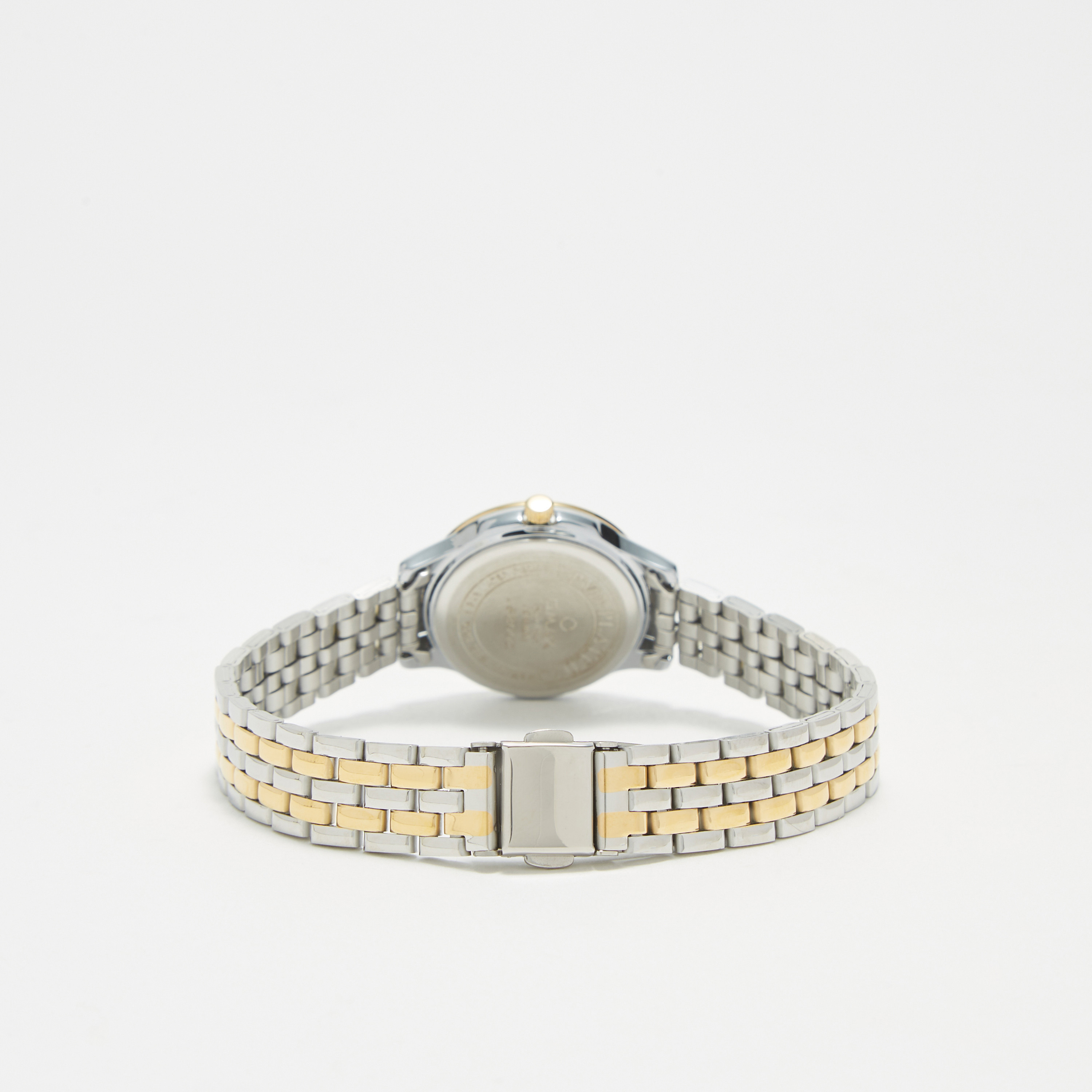 ساعة يد تناظرية فضية وذهبية بسوار ستانلس ستيل للنساء من أوماكس - 00JSB002N008-women-watchesandjewellery-watches-image-3