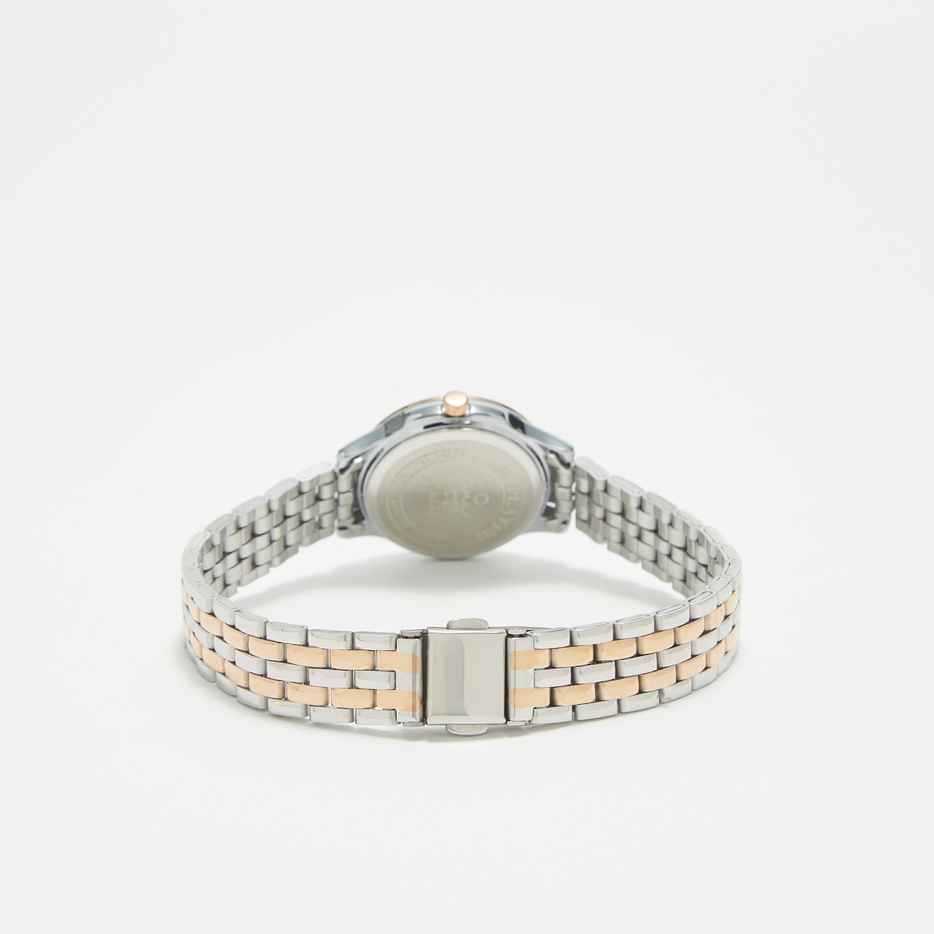ساعة يد تناظرية فضية وذهبية بسوار ستانلس ستيل للنساء من أوماكس - 00JSB002N004-women-watchesandjewellery-watches-image-3