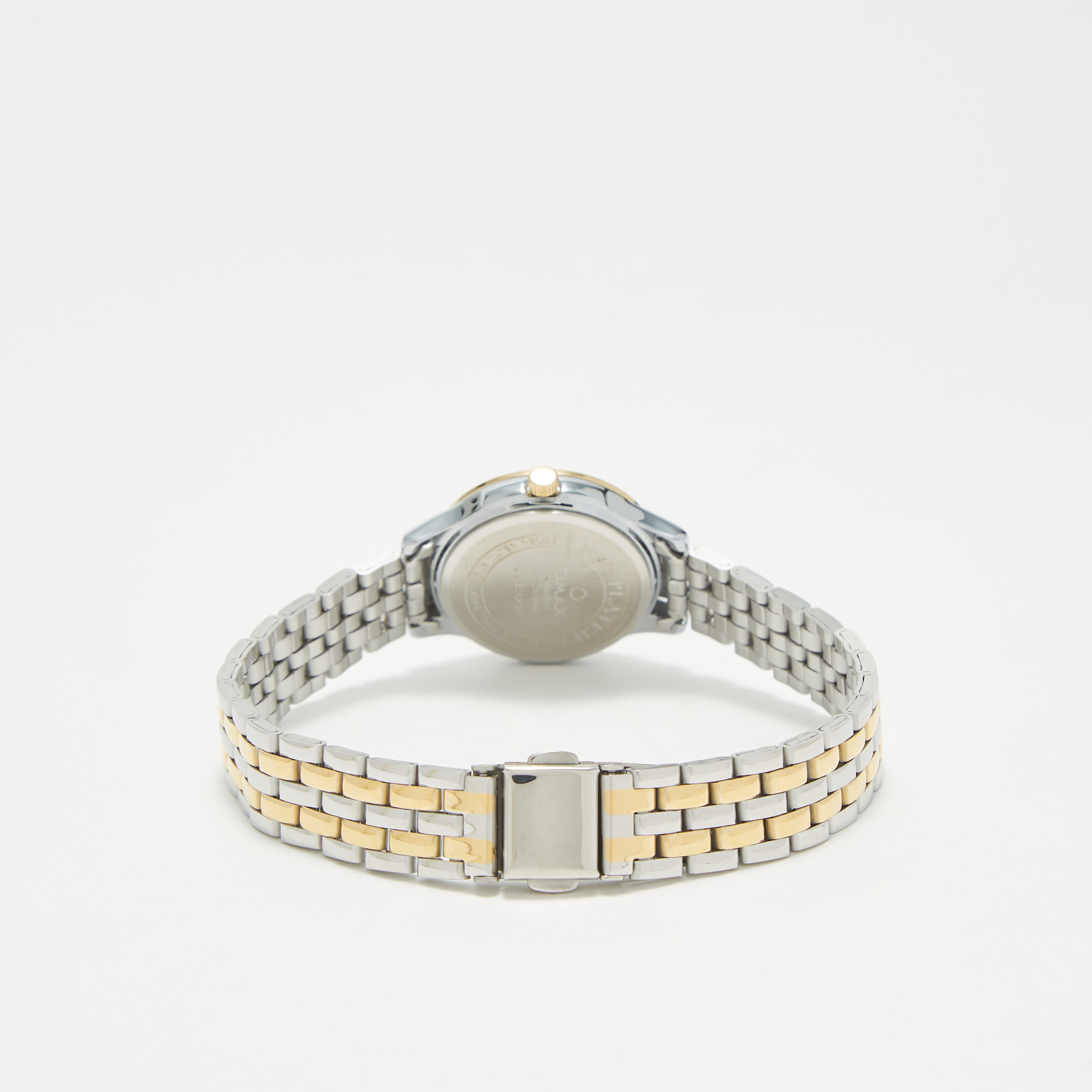 Omax Women's Silver & Gold Stainless Steel Strap Analog Wristwatch - 00JSB002N002 | 42 MM-women-watchesandjewellery-watches-image-3