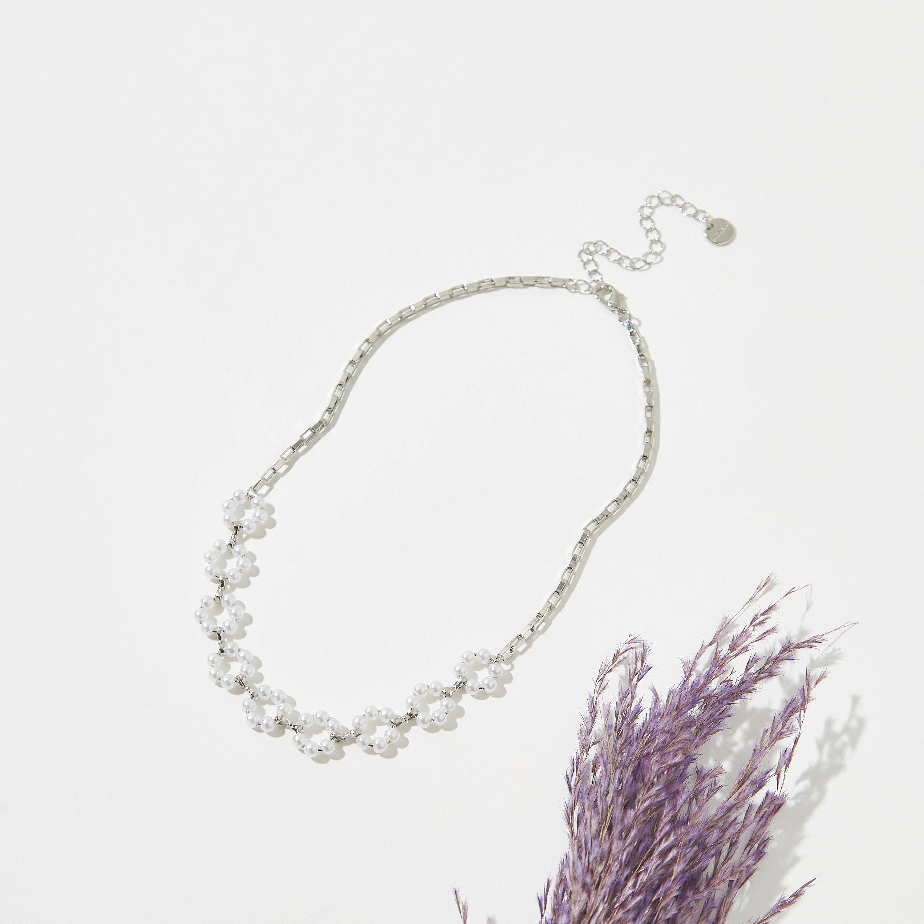 Pearl Embellished Necklace with Lobster Clasp-women-watchesandjewellery-jewellery-necklacesandpendants-image-1