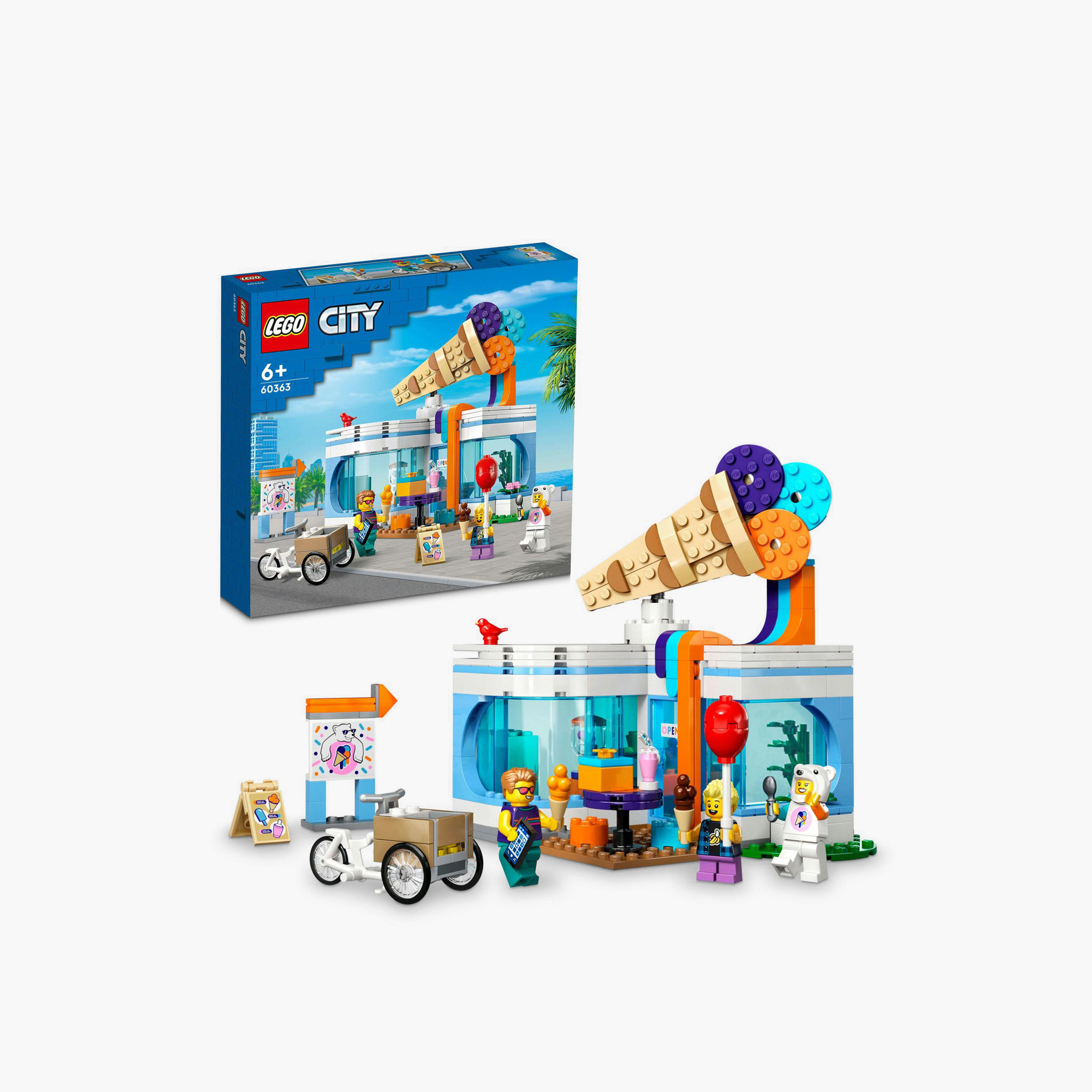 مجموعة ألعاب بناء متجر آيس كريم 296 قطعة 60363 من ليجو سيتي-toys-blocksandpuzzles-image-2