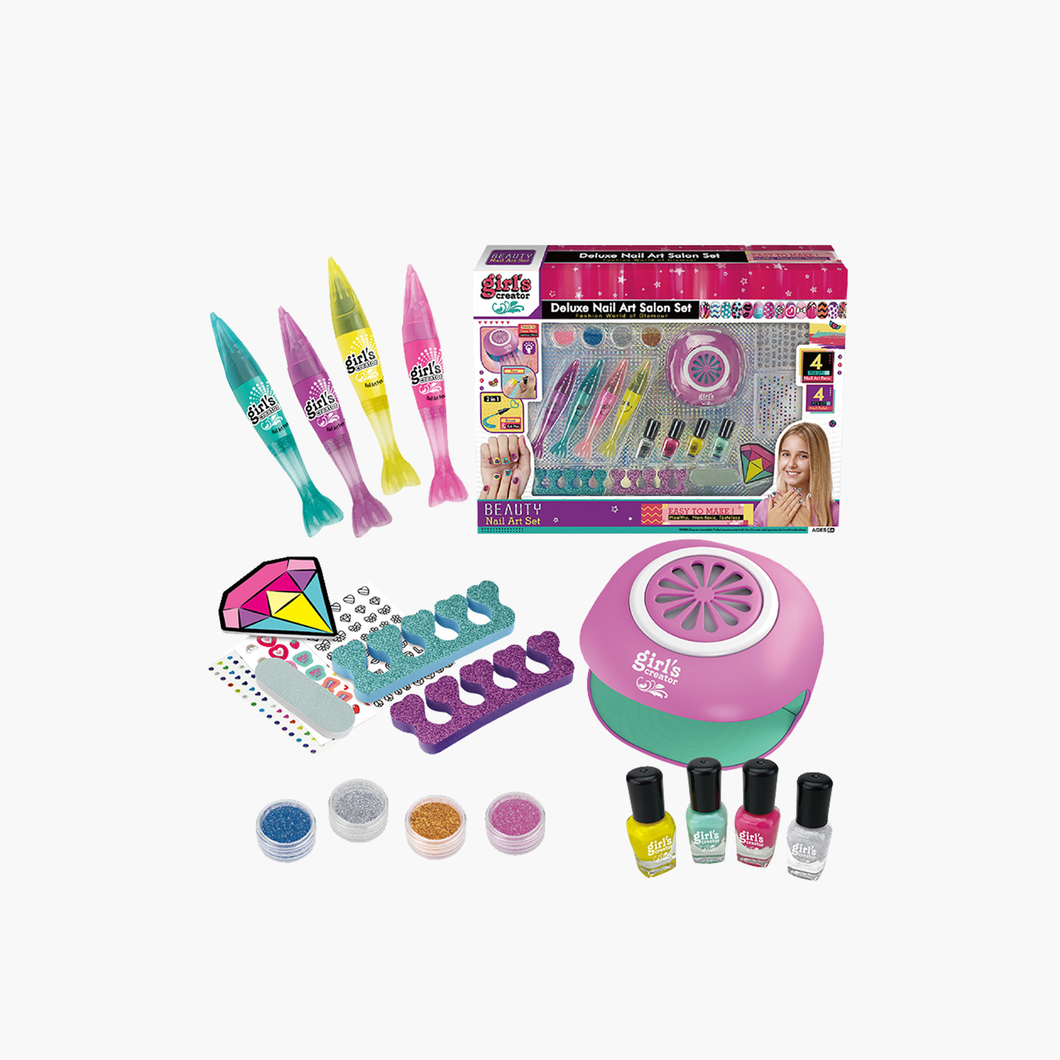 Kids Nail Polish Set for Girls-Girls Gift-Nail Art Kit for Kids Ages 7-12,  Non-T | eBay
