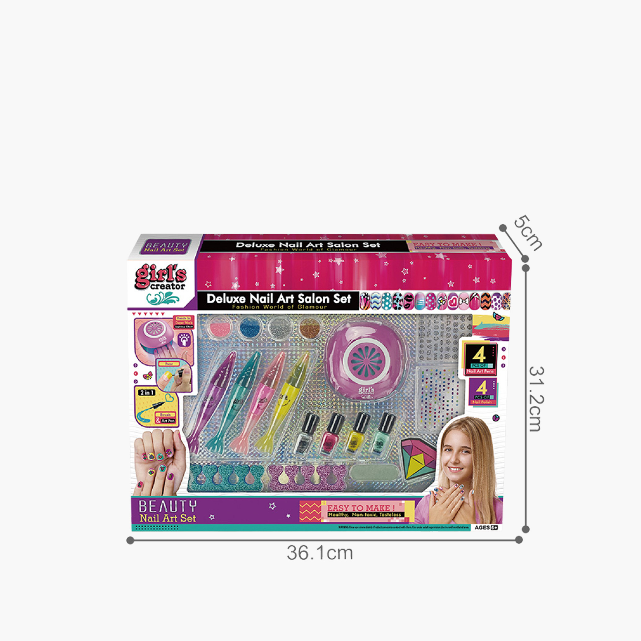 Lucyzero Girls Toy for 5-6-7-8-Year-Old Kids: Nail Art Kit Kid Gift Toys  for 8-12 Girls Year Old Nail Polish Set for Kids Age 5 6 7 8 9 Kid Girls  Makeup Kit